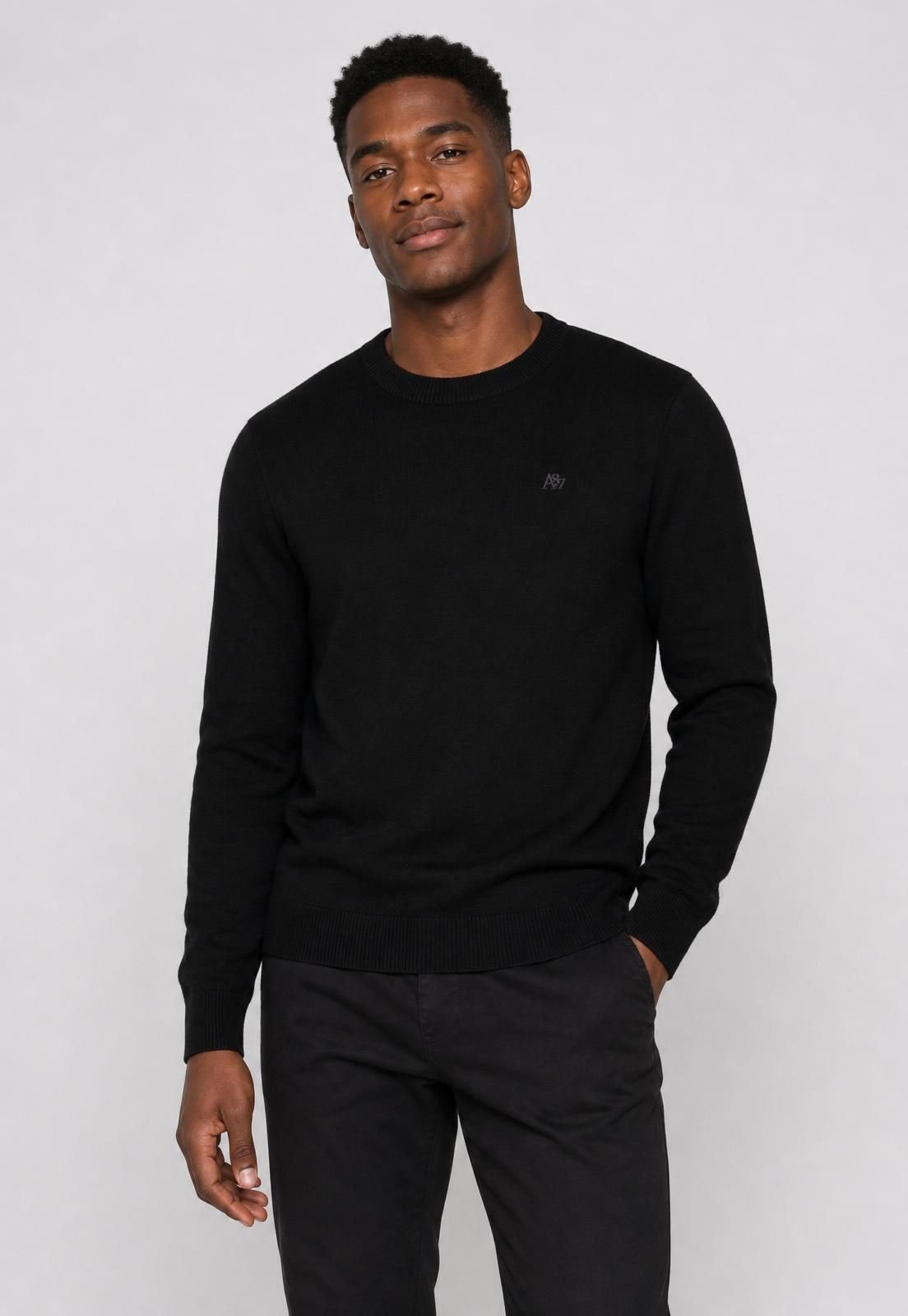 Suéter Masculino Aeropostale Gola Redonda Preto