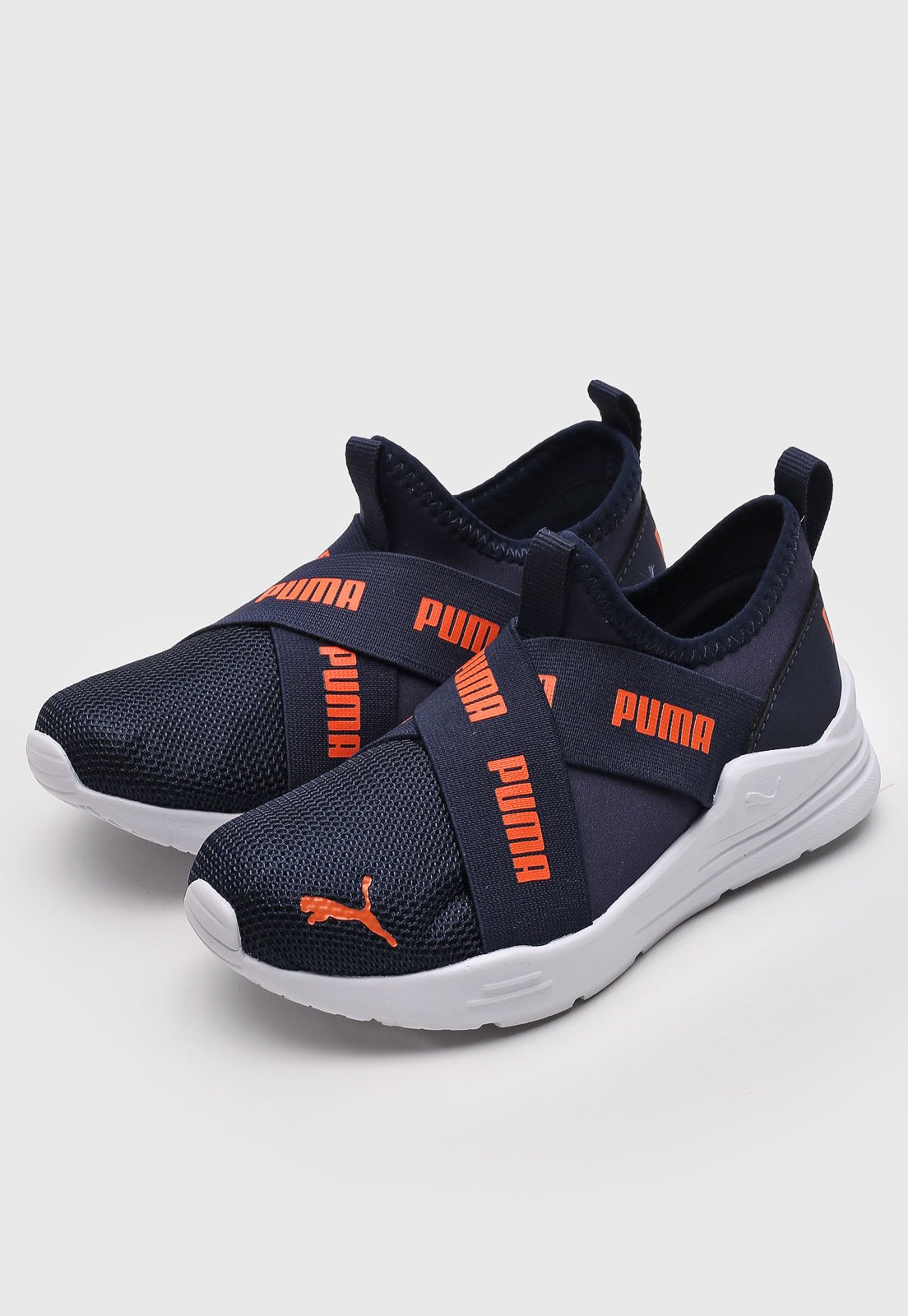 Infantil - Tênis Puma Wired Run Slip-On Azul-Marinho