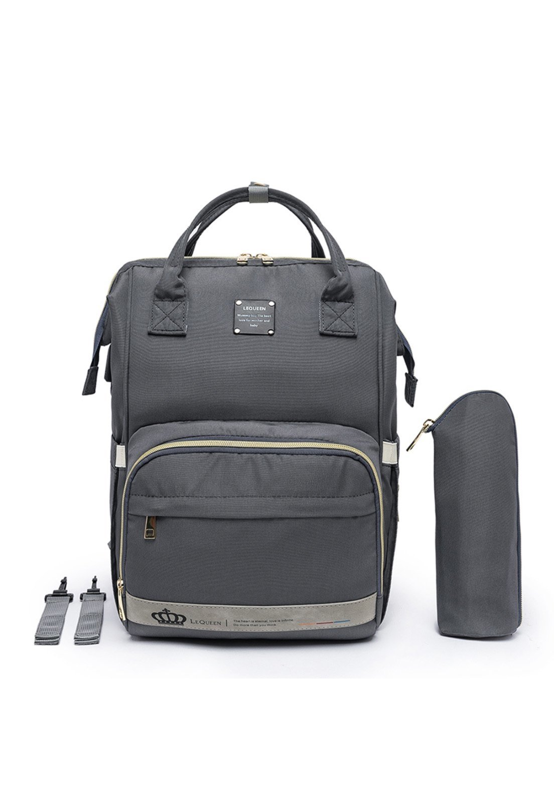 Infantil - Mochila Bolsa Maternidade Lequeen Menina Menino Com Porta Mamadeira Térmico