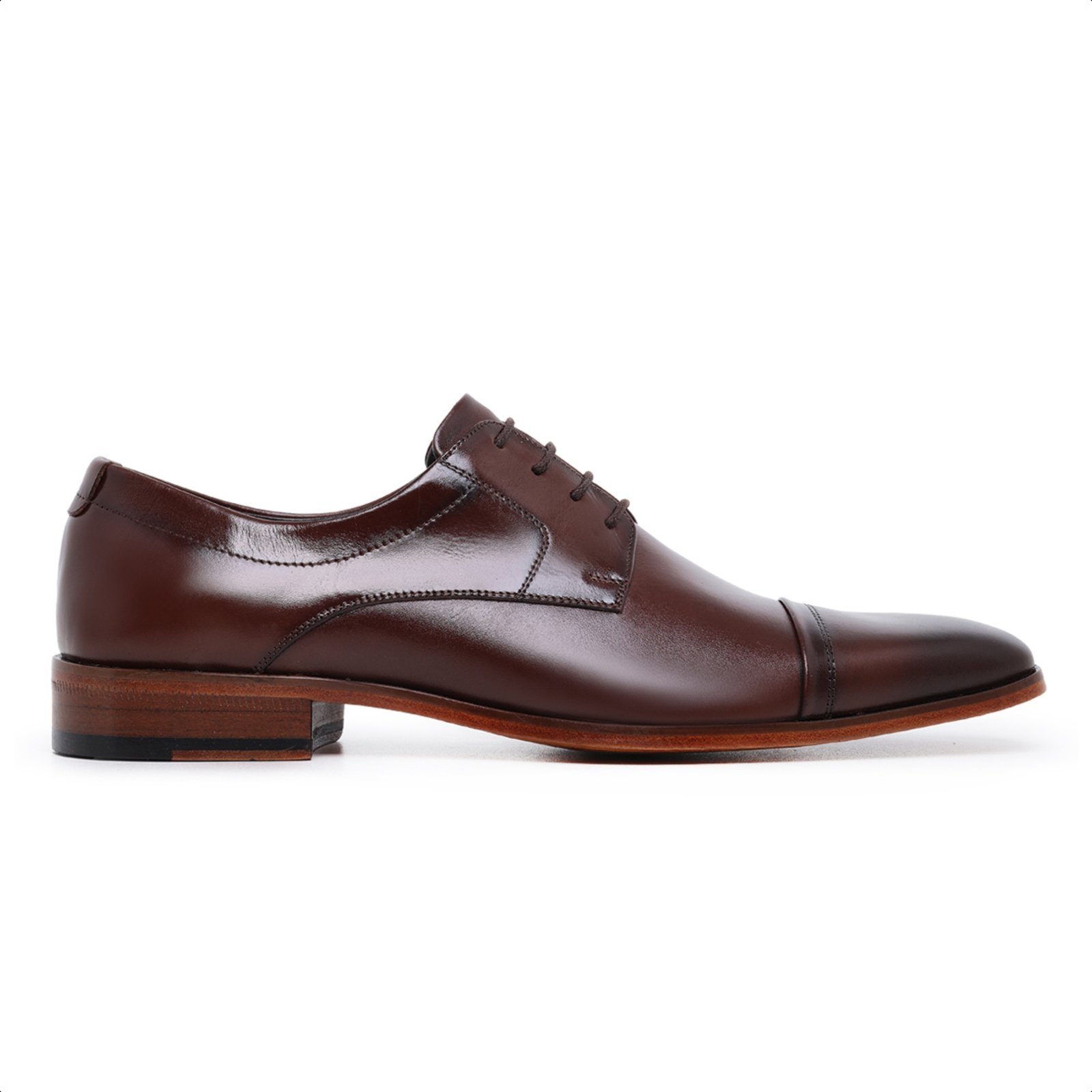 Vista 2 Sapato Social Formal em Couro Sapato Luxo Paulo Vieira cor Tabaco Paulo Vieira Homem café Paulo Vieira Homem café