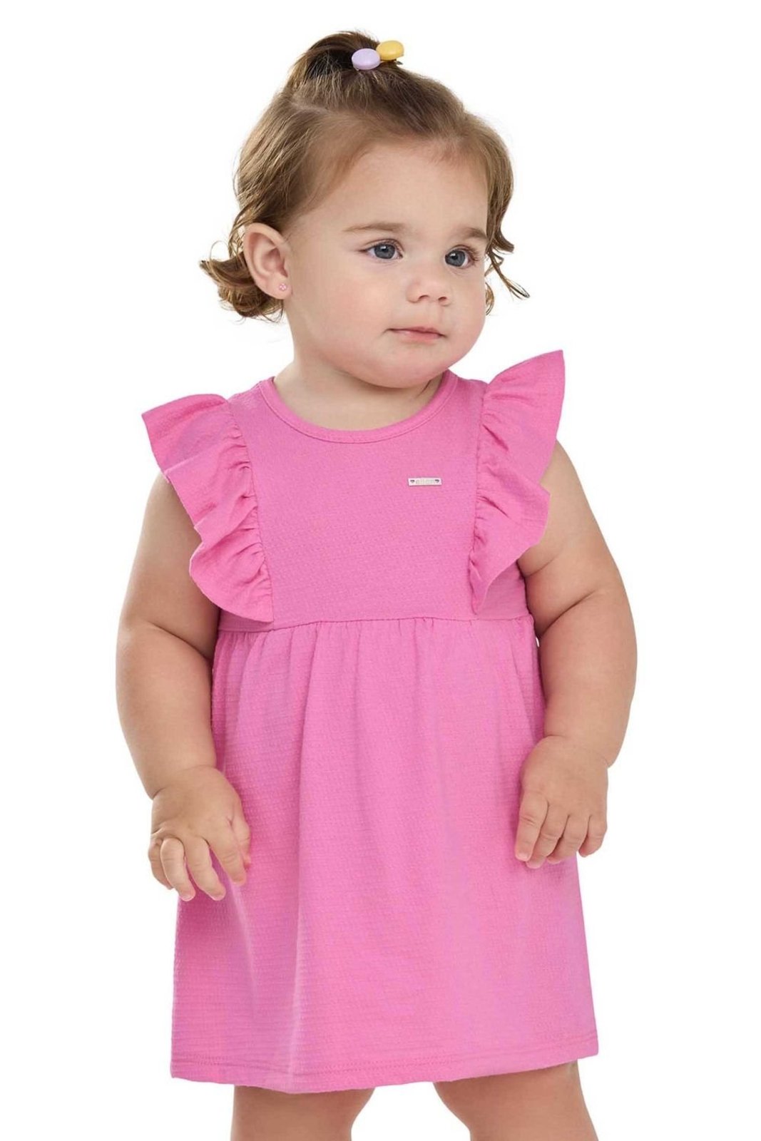Infantil - Vestido Menina Texturizado Elian Rosa