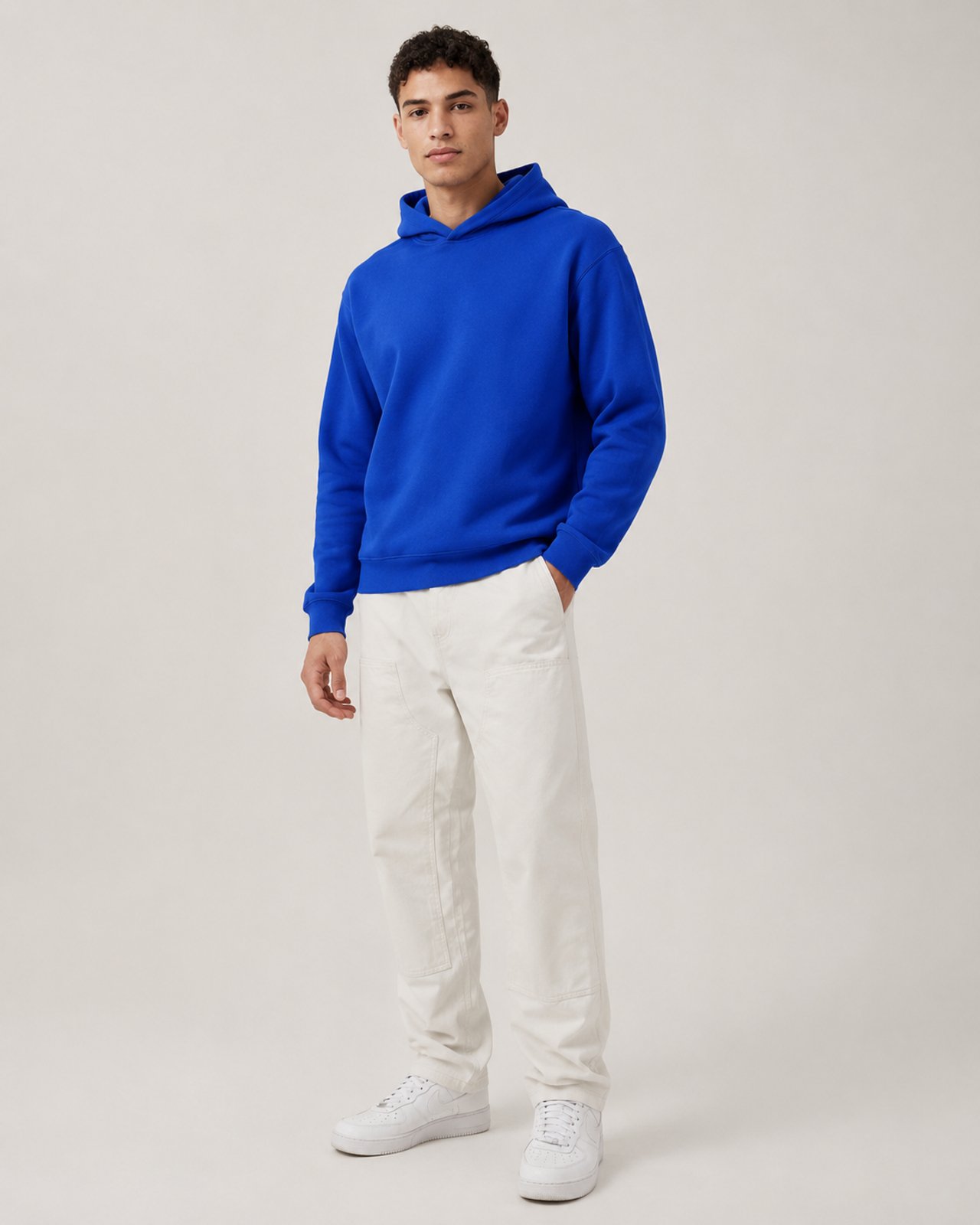 Blusa De Moletom Com Capuz E Bolso Canguru Sem Estampa - Cores Sortidas