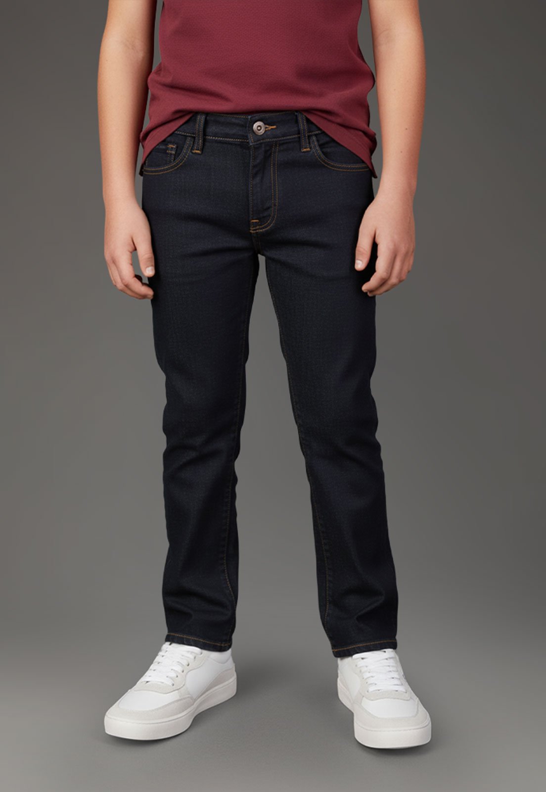 Infantil - Calça Jeans Calvin Klein Reta Cintura Média Azul Escuro