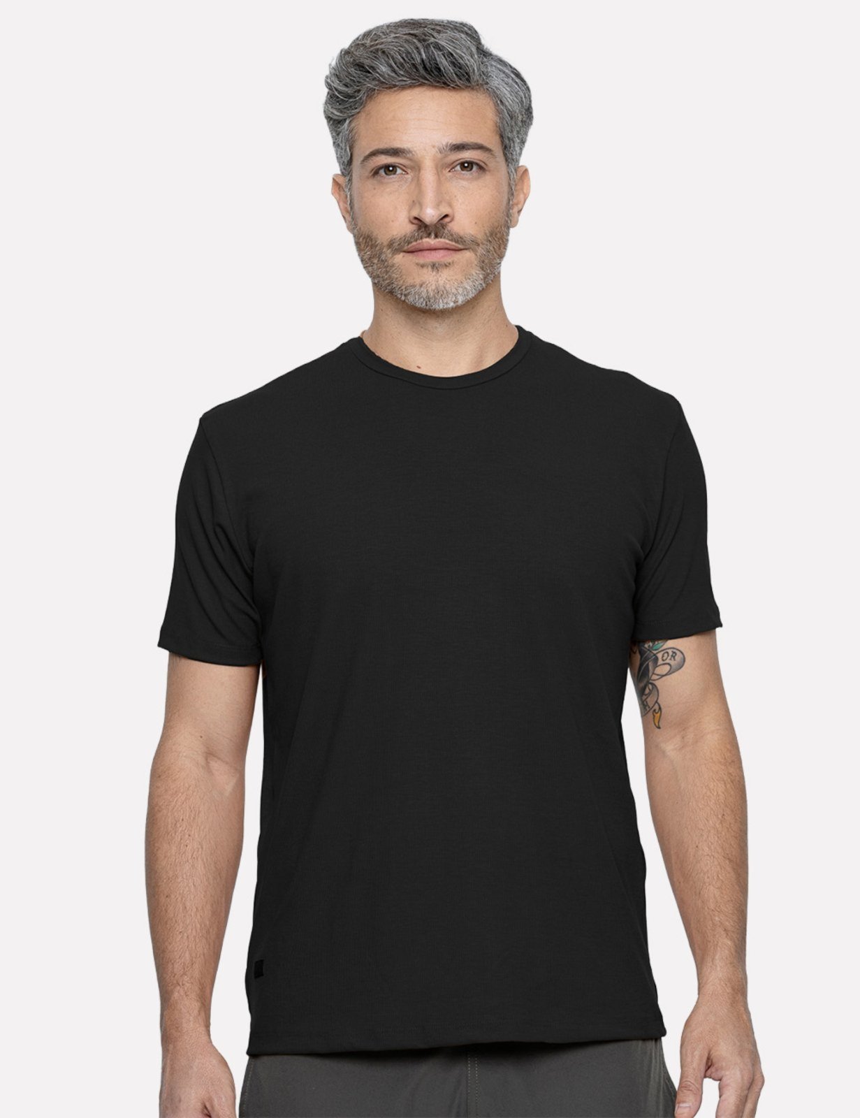 Camiseta K&J Black Regular Premium Visco Rib Flex Preta