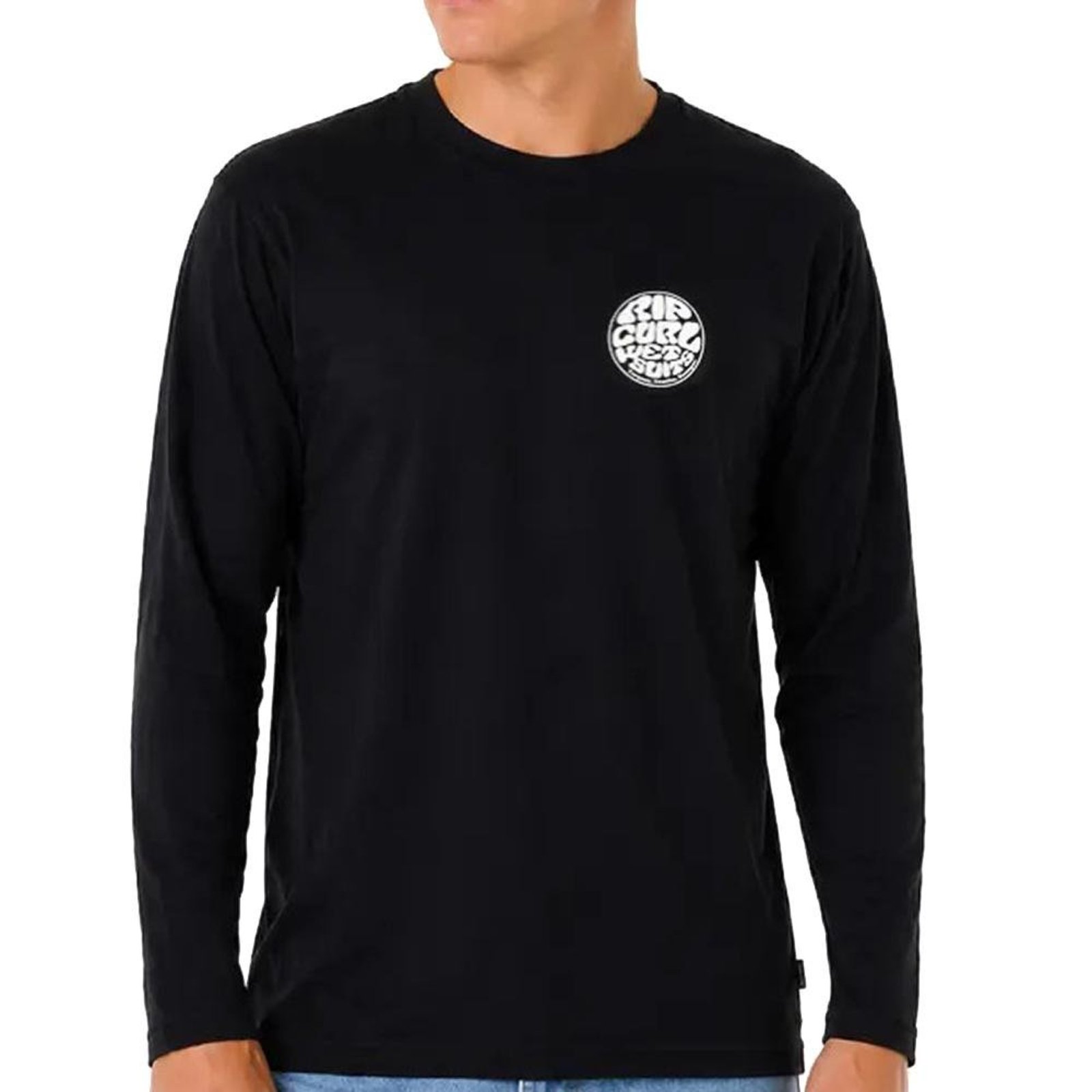 Camiseta Rip Curl Manga Longa Wettie Passage Icon WT26 Preto