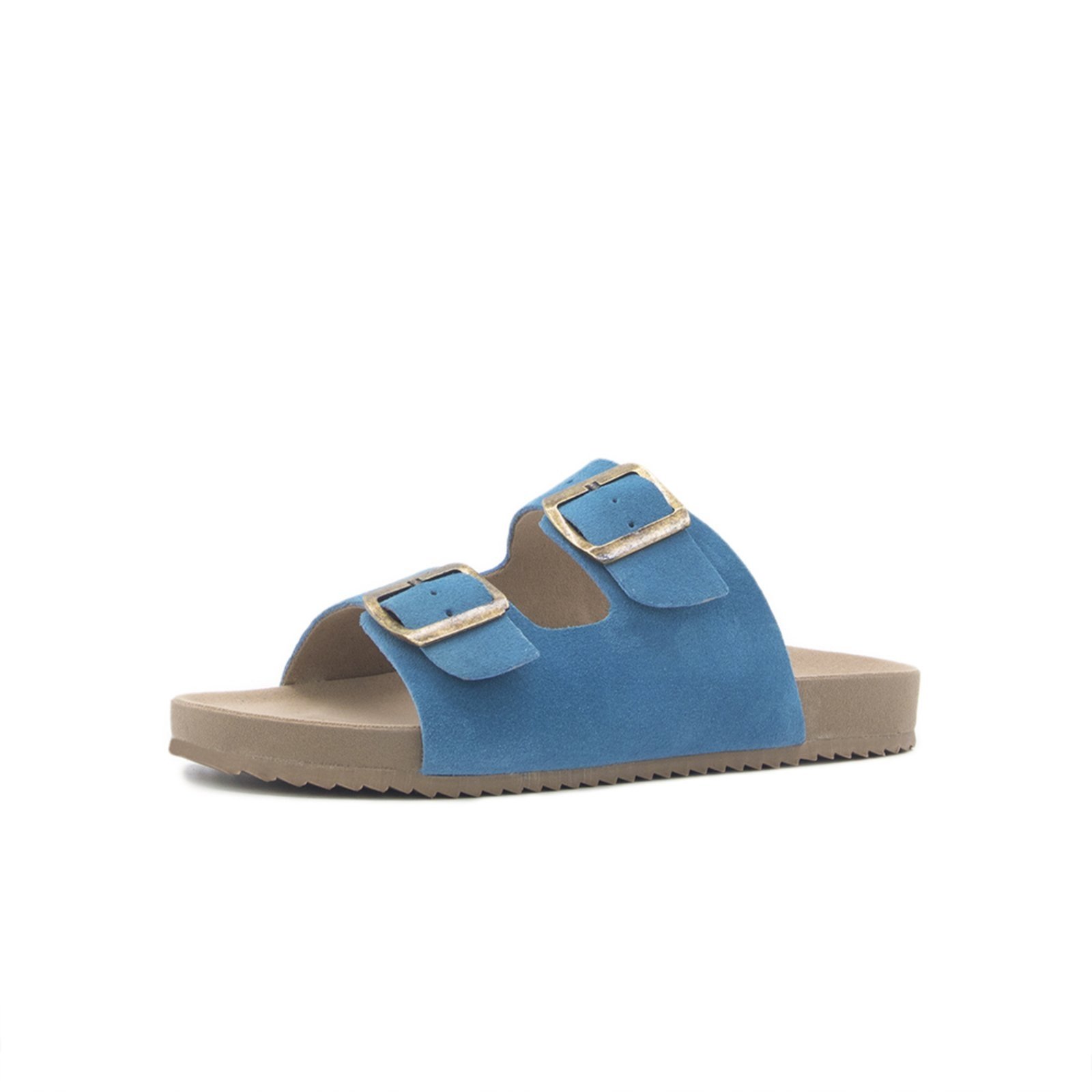 Papete Rasteira Sandalia Couro Azul Tellini Store