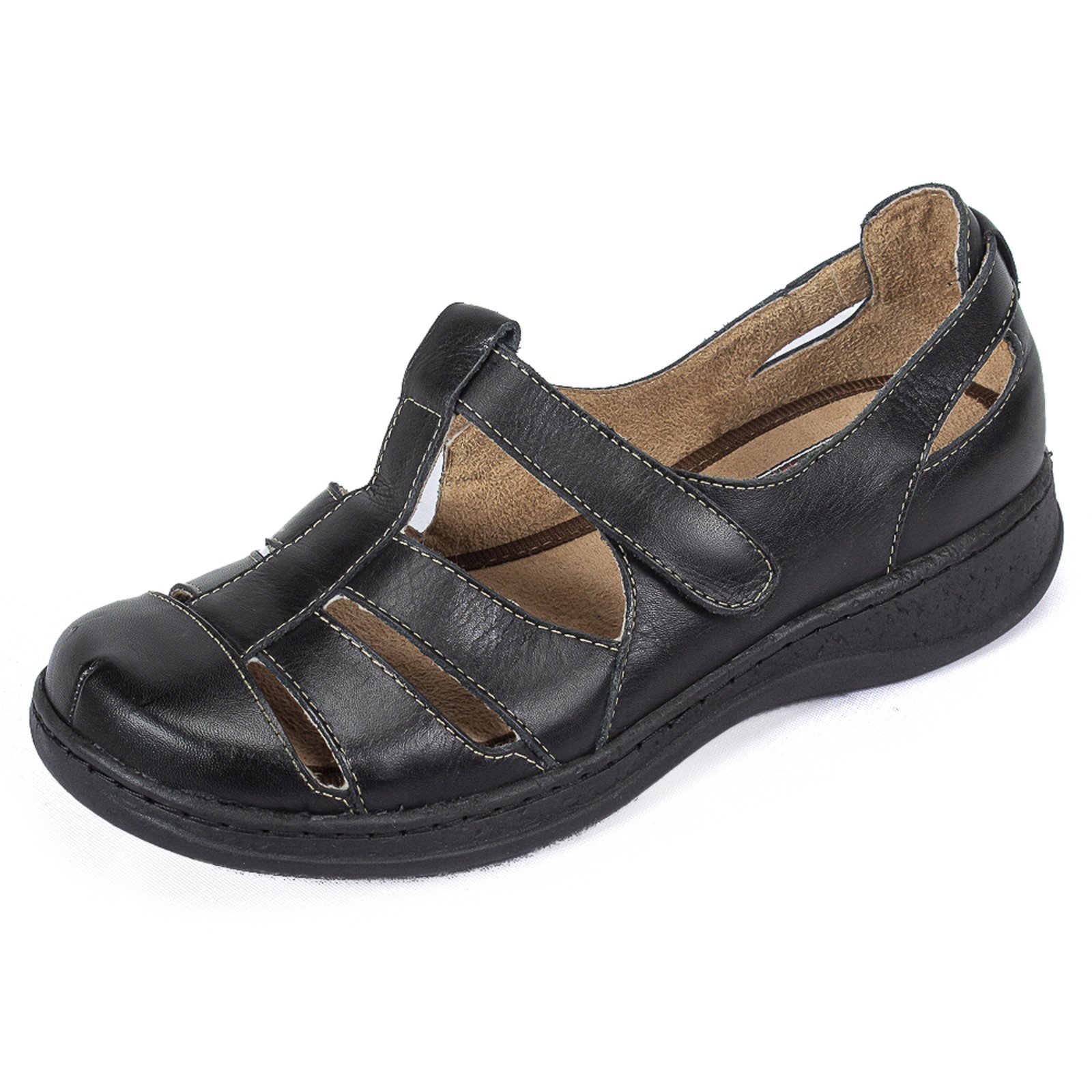 Sandália Baixa Conforto Serella Retrô Isa 7076 Preto