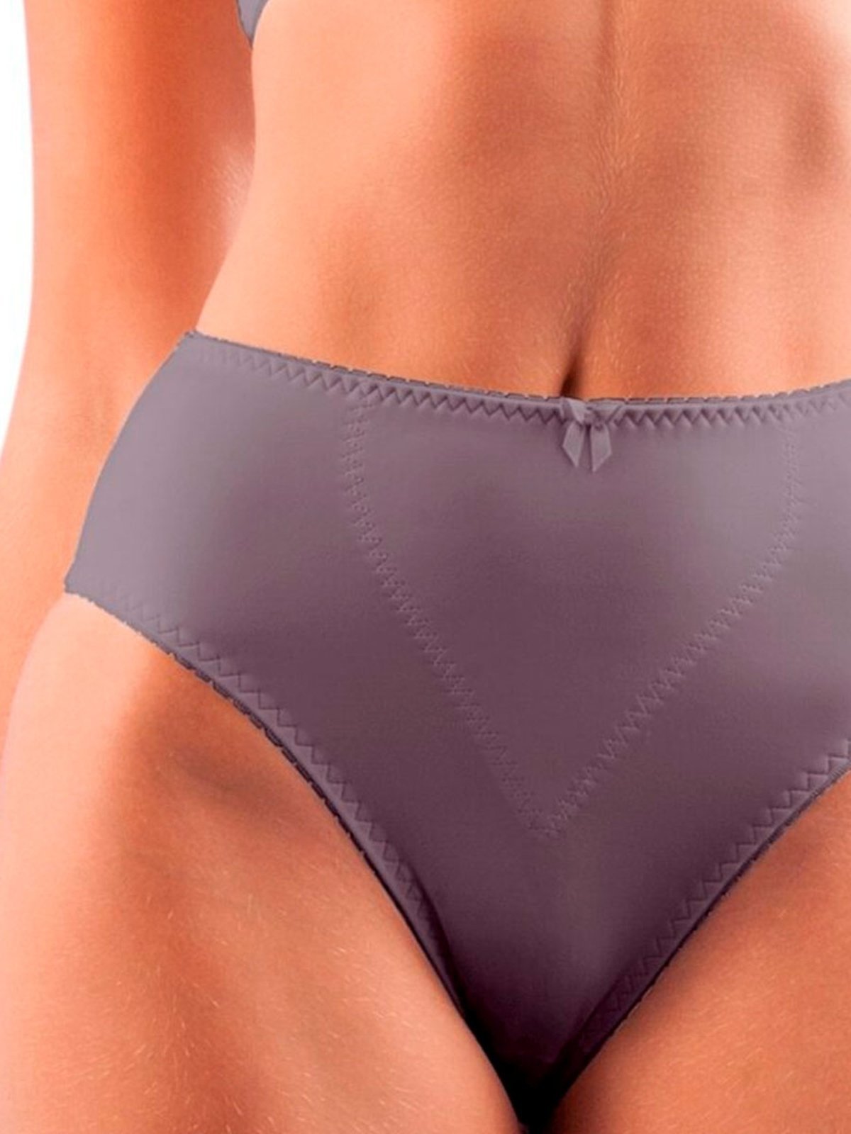 Vista 3 Calcinha Alta Duloren 129519 roxo Duloren roxo