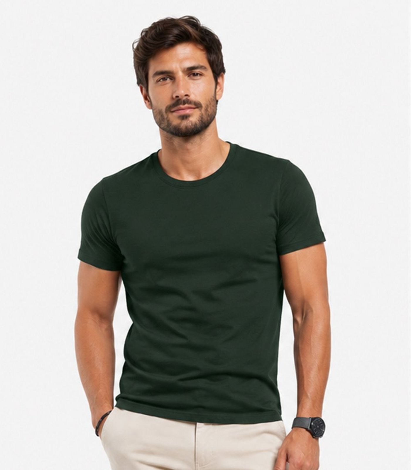 Camiseta Meia Malha Básica Masculina Kohmar Verde