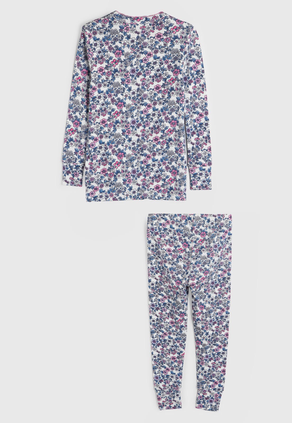 Vista 3 Kit Pijama 2pçs GAP Longo Camiseta E Calça Off-White off-white white GAP off-white white