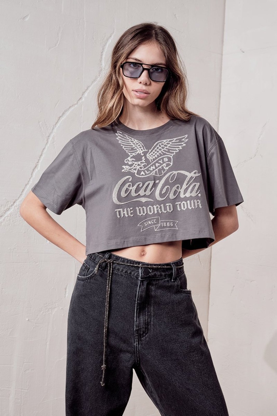 Camiseta Cropped Mixtape Coca-Cola