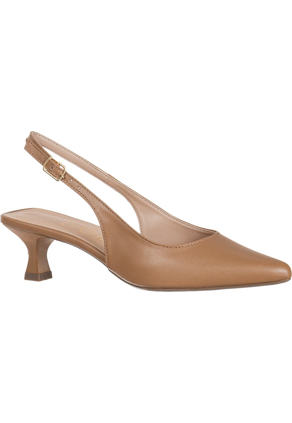 Vista 2 Sapato Scarpin Slingback GiGiL Salto Fino Clássico Cappuccino bege/caramelo Gigil bege/caramelo