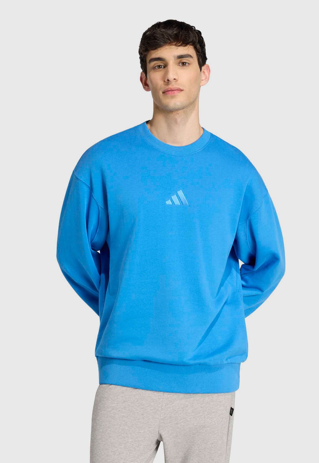 Blusa de Moletom adidas Trefoil Azul