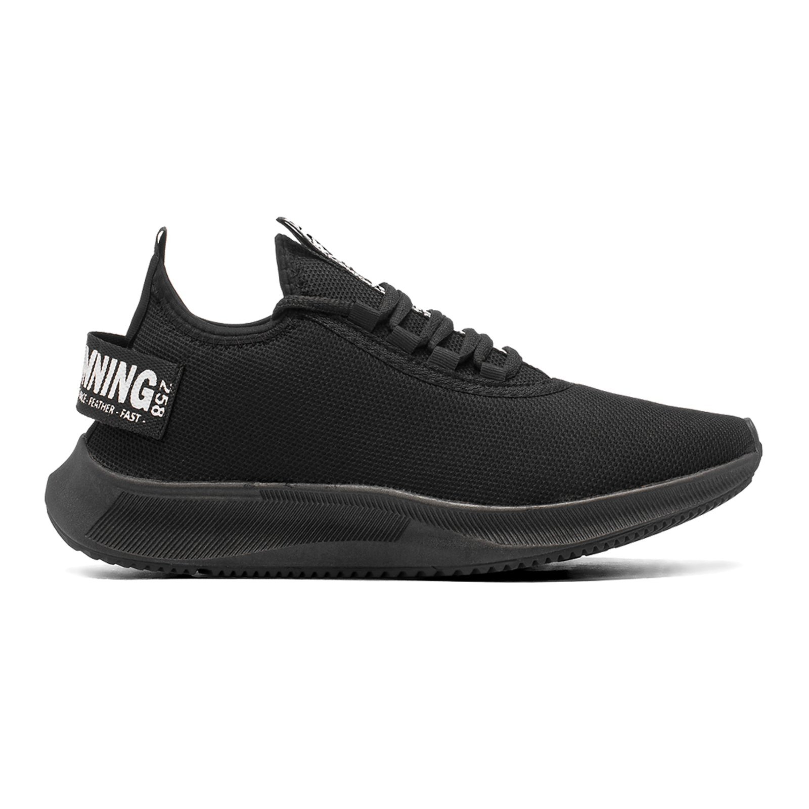 Tênis Academia Masculino Esportivo Caminhada Let’s Run Preto