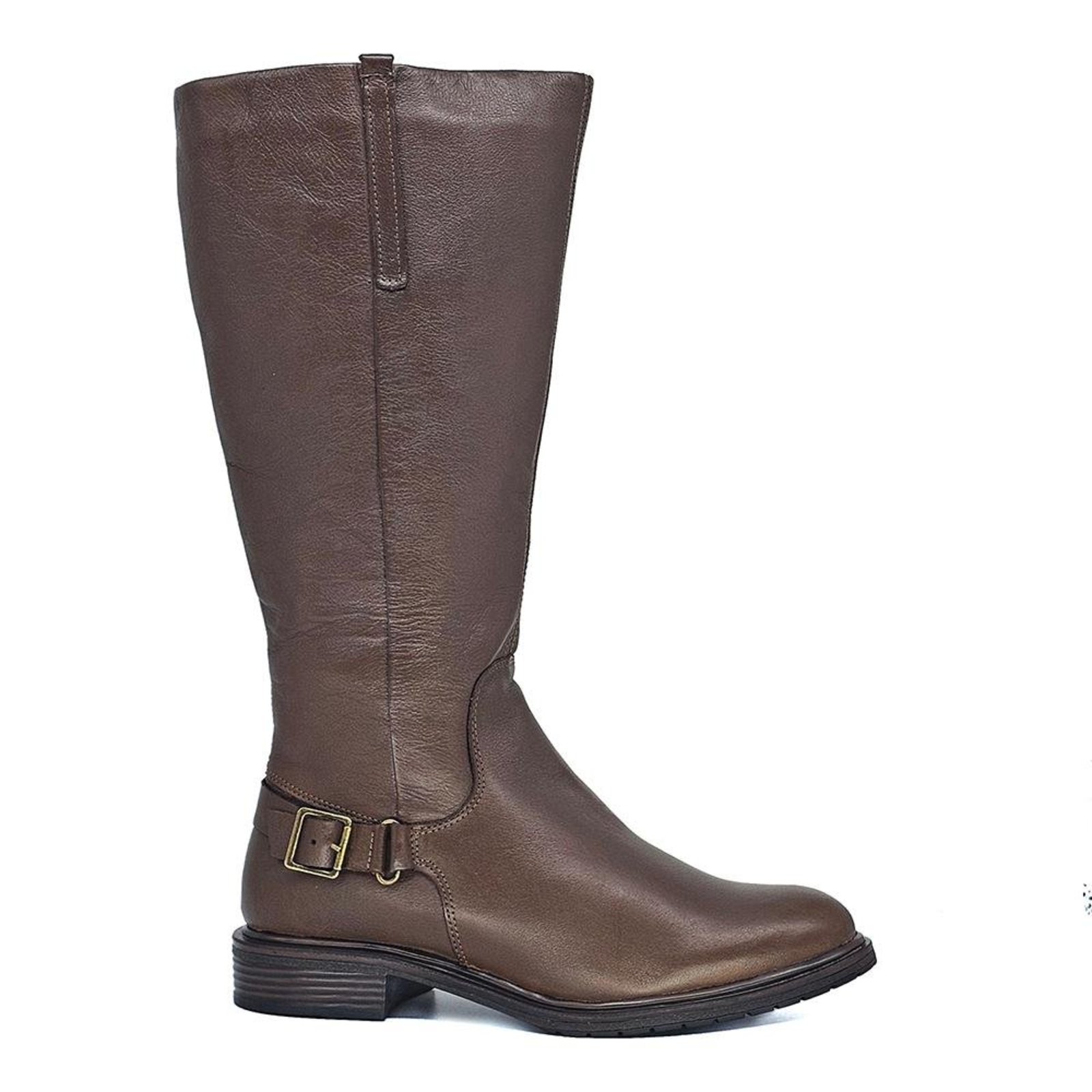 Bota Feminina DIA020 Couro Terracota Incolor