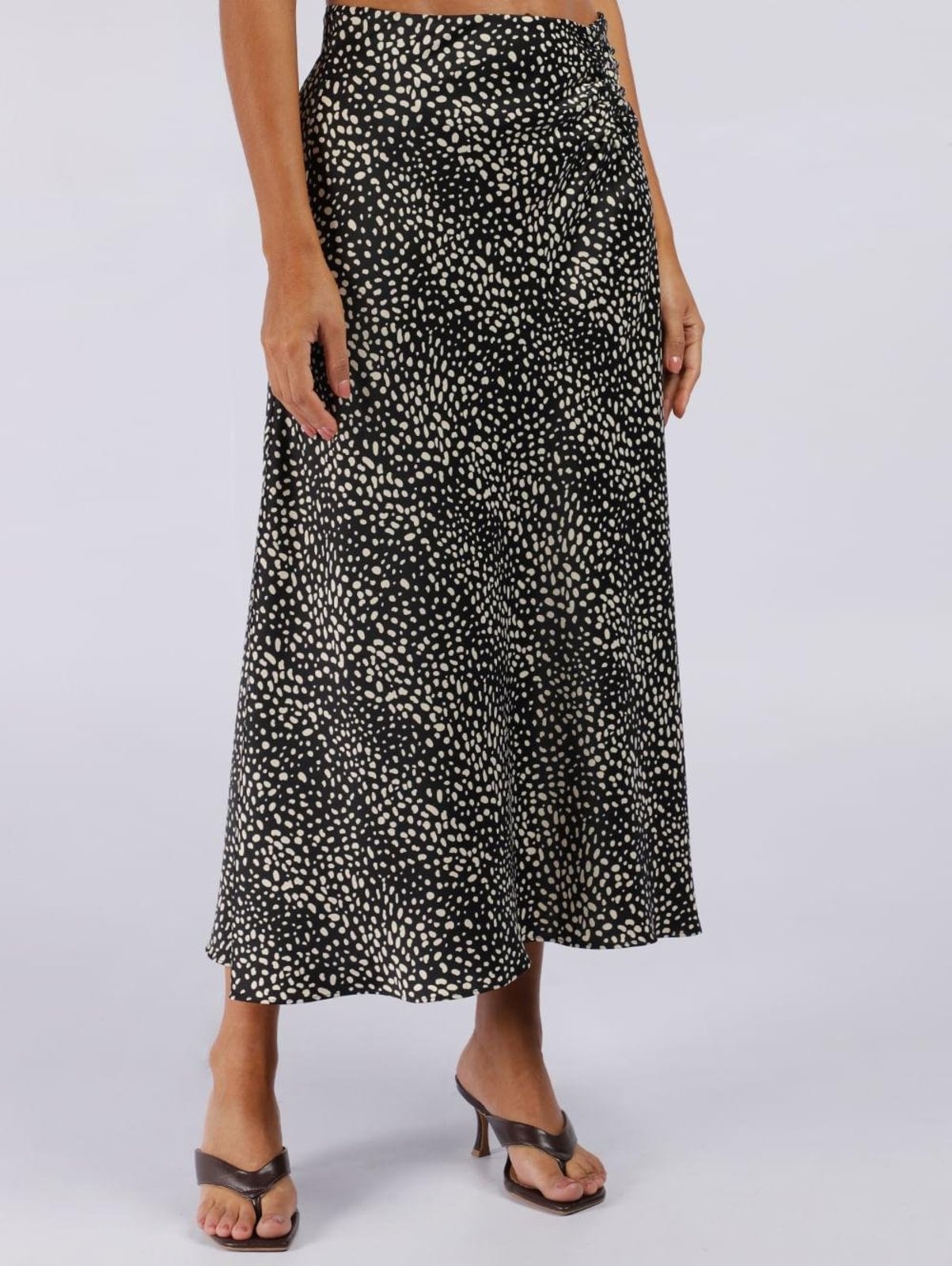Saia Acetinada Autentique Feminina PRETO