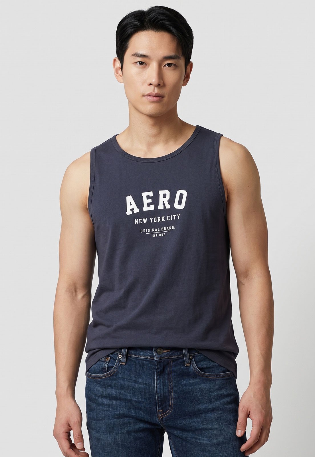 Regata Masculina Aeropostale Estampa Logo Azul Marinho