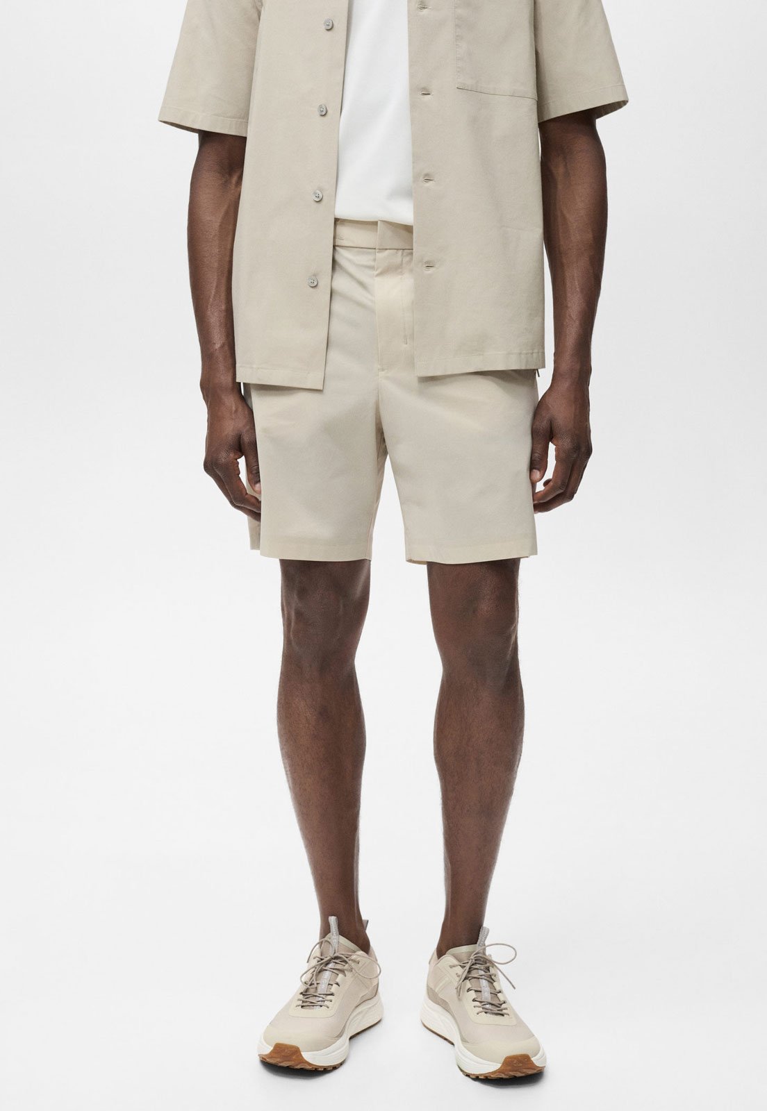 Bermuda Masculina Mango Lunars Bege