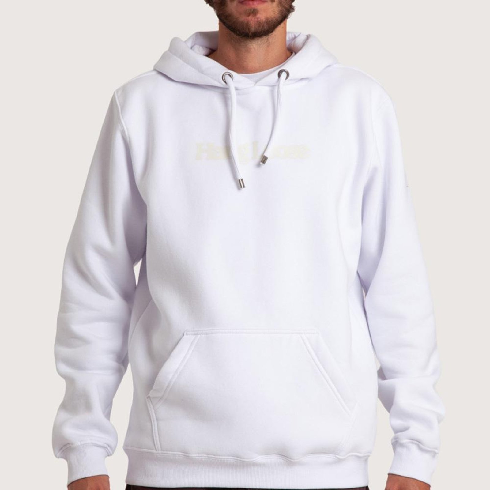 Moletom Hang Loose Canguru Typo WT26 Masculino Branco