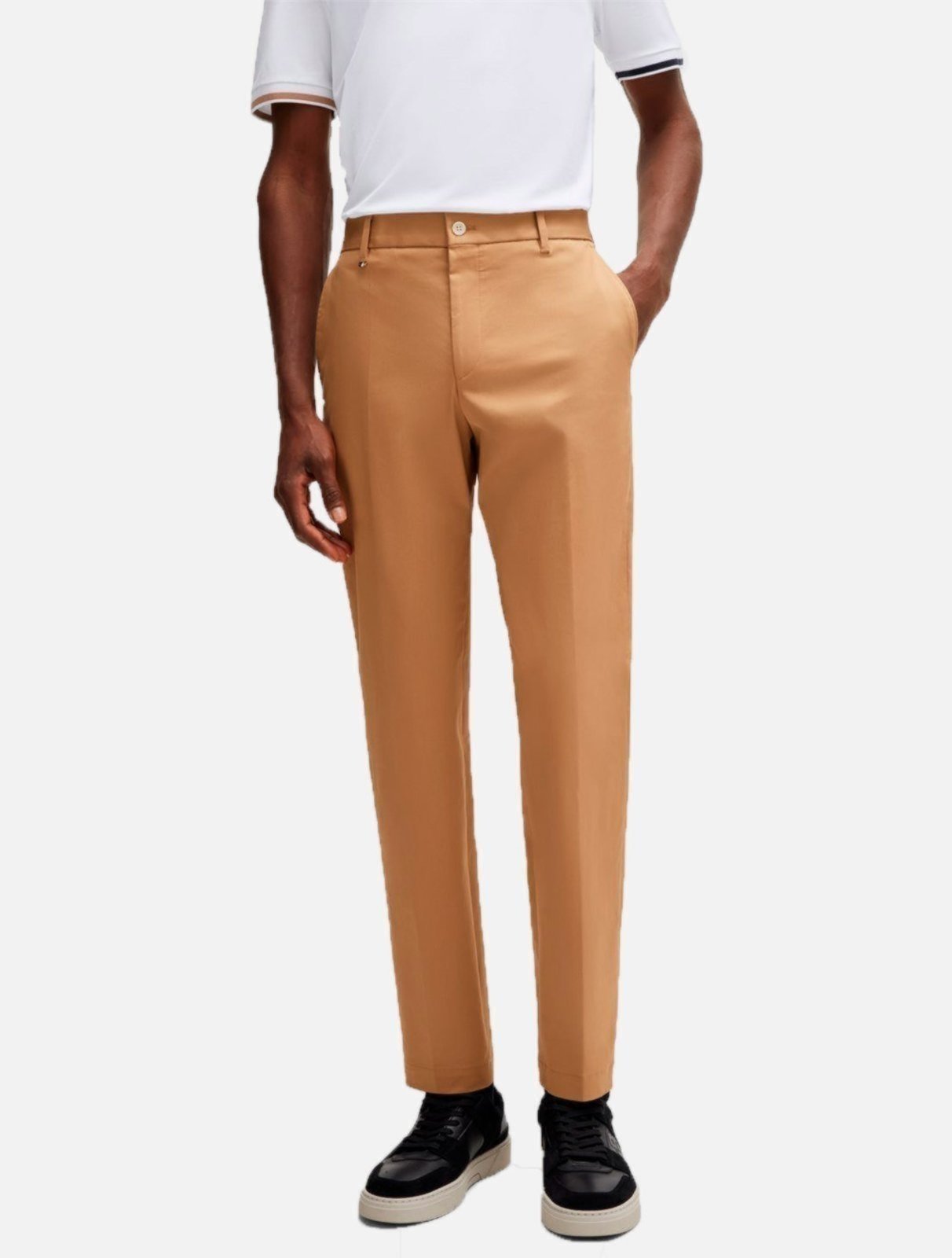 Calça Hugo Boss C-Perin 242 Relaxed Fit Bege