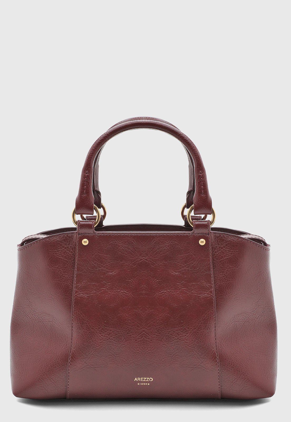 Bolsa Feminina Arezzo Estruturada Couro Vinho