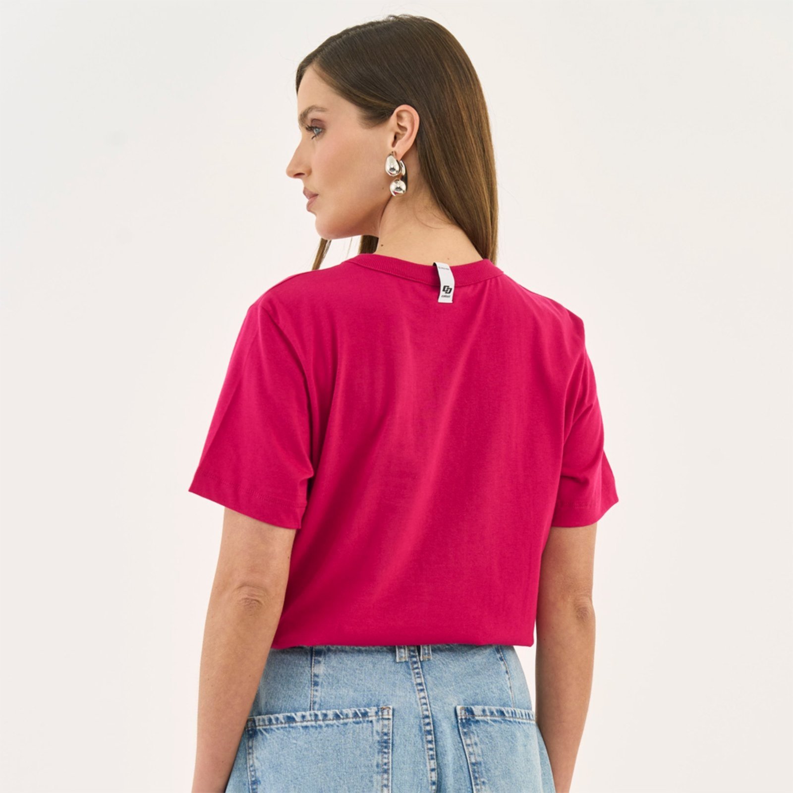 Vista 3 Camiseta Colcci Pure Ou26 Feminino rosa Colcci rosa