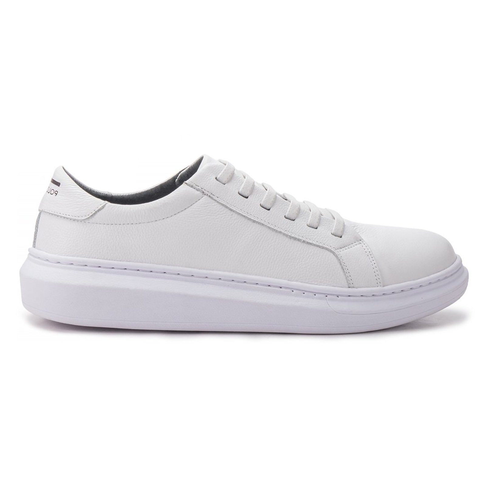 Tênis Masculino Couro Legítimo Miuzzi Social Formal Baixo Clássico Casual Branco