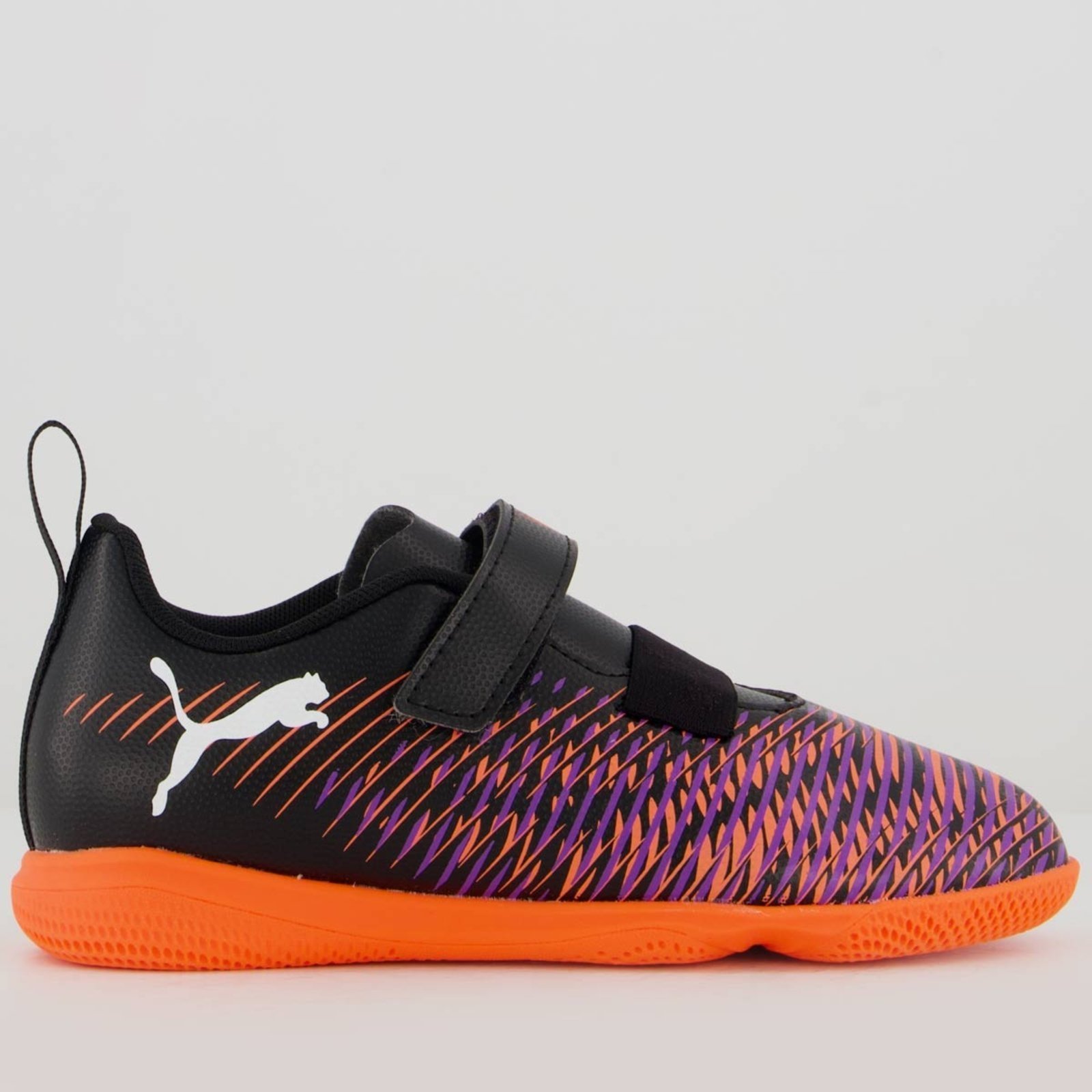 Chuteira Puma Future 8 Play IT V Futsal Preta e Vermelha