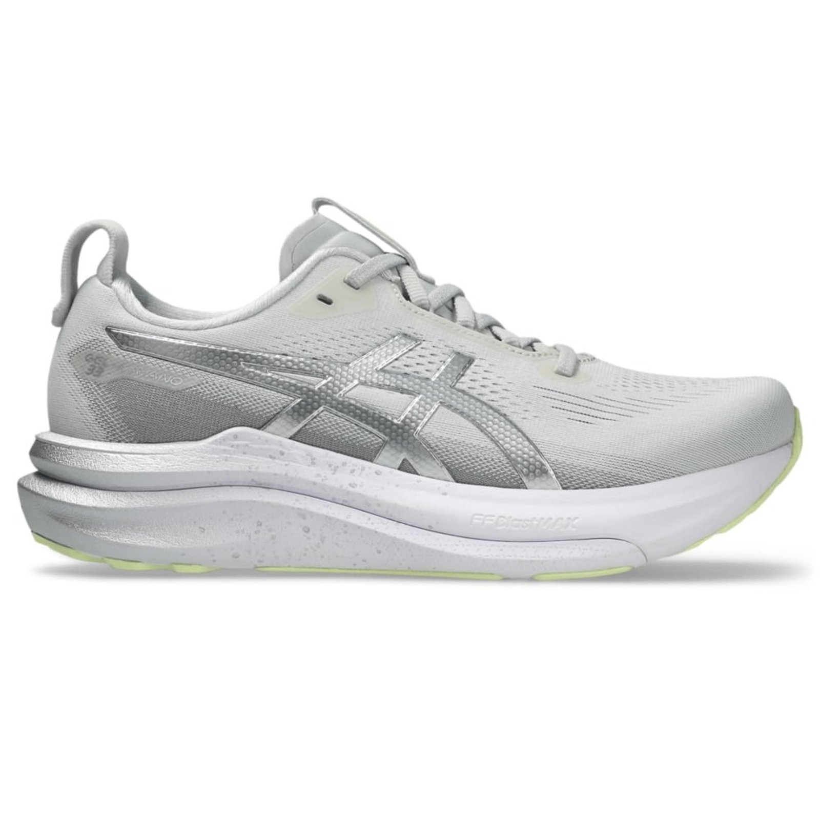 Tênis ASICS GEL-Kayano 33 Platinum - Feminino - Prata/Verde