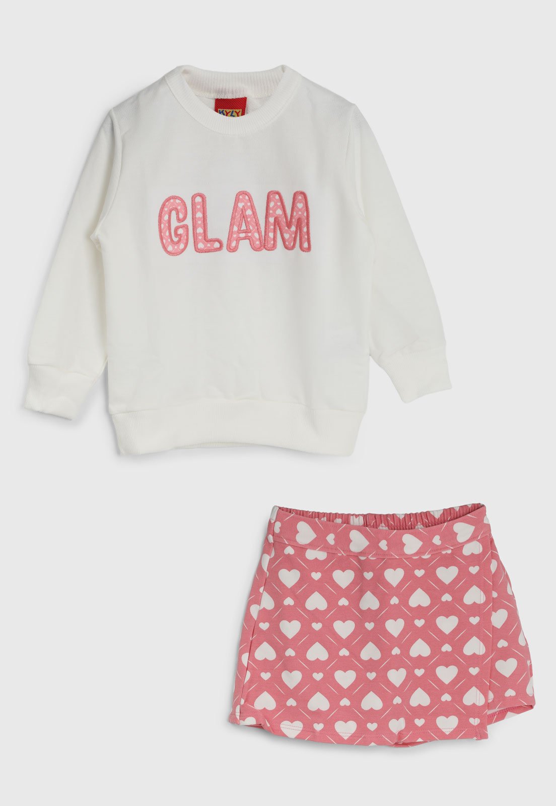 Infantil - Conjunto Kyly Cropped e Saia Off-White
