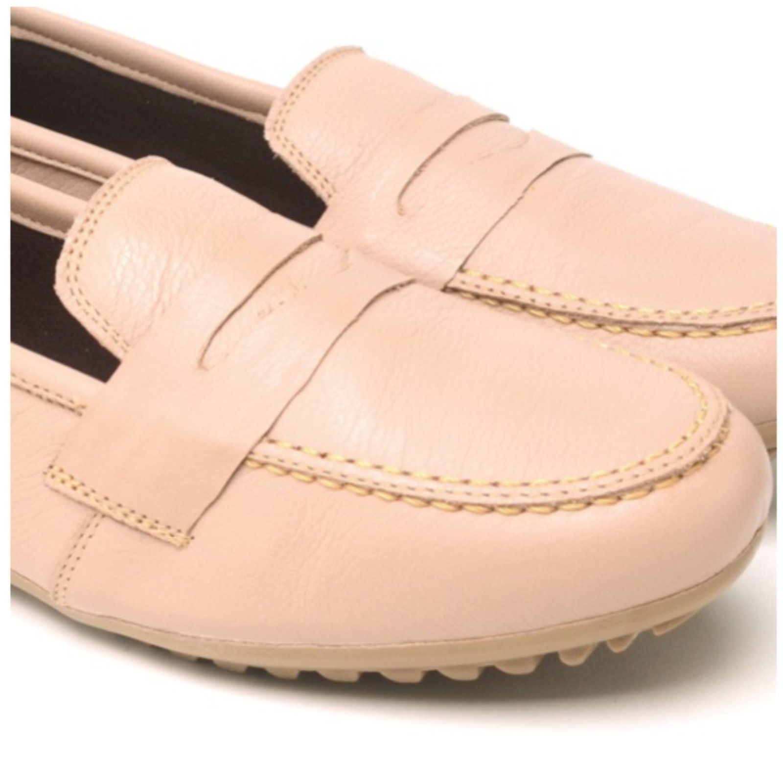 Vista 3 Mocassim Giulia Capri - Couro - Coleção 2025 - Cod200 nude/rosa/rosê nude nude/rosa/rosê nude