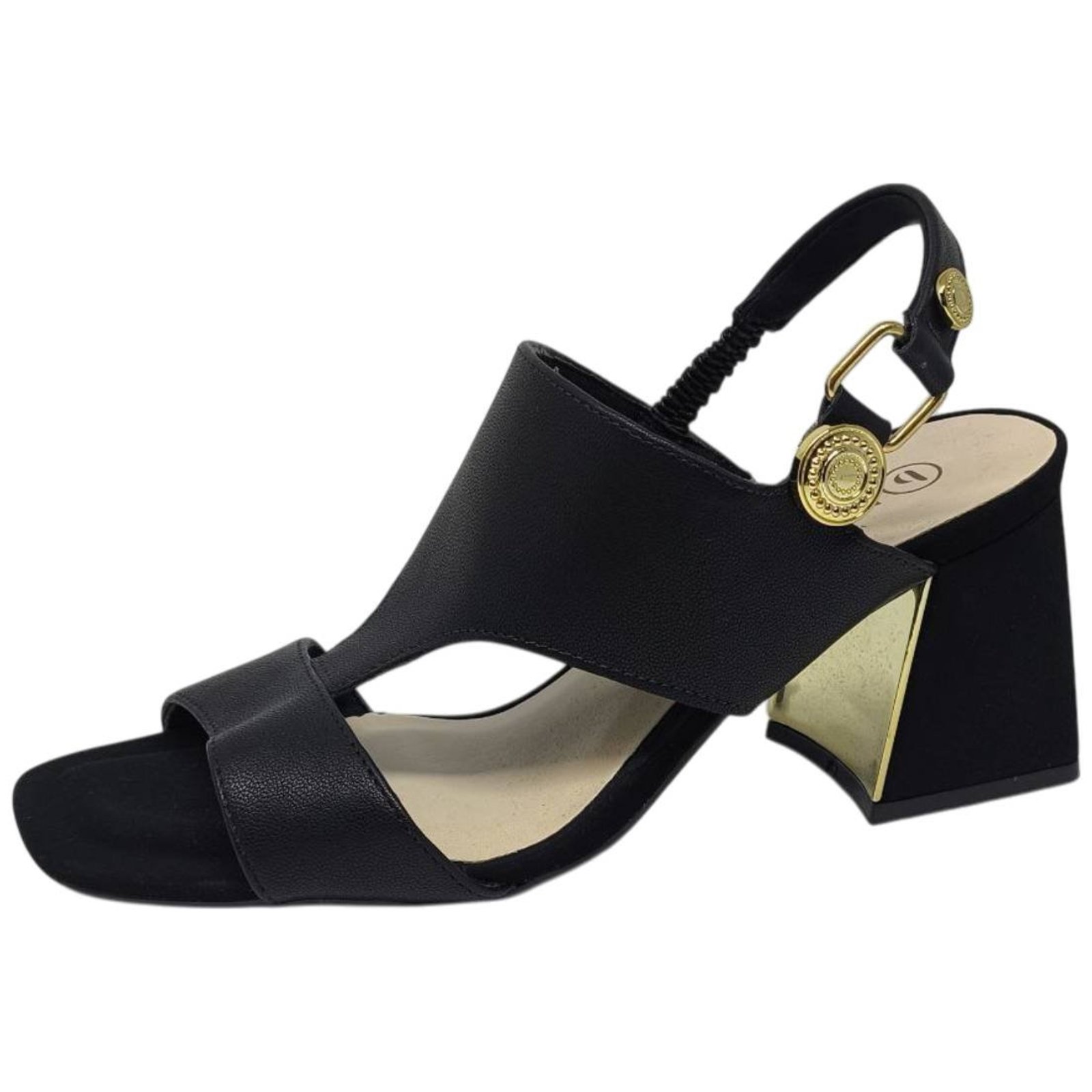Sandália Feminina Salto Bloco Elegante Conforto Chic ce