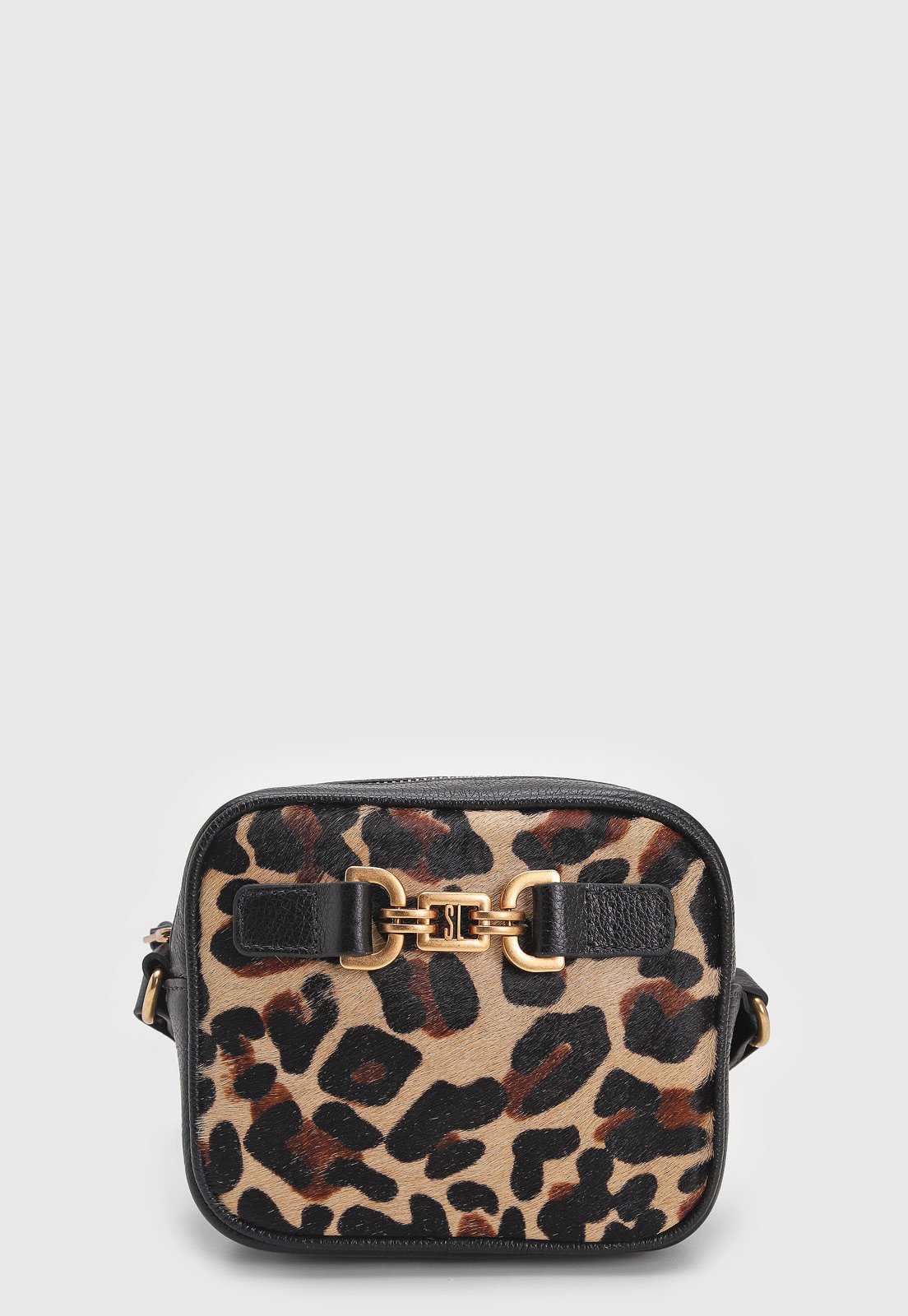 Bolsa Tiracolo Santa Lolla Animal Print Caramelo