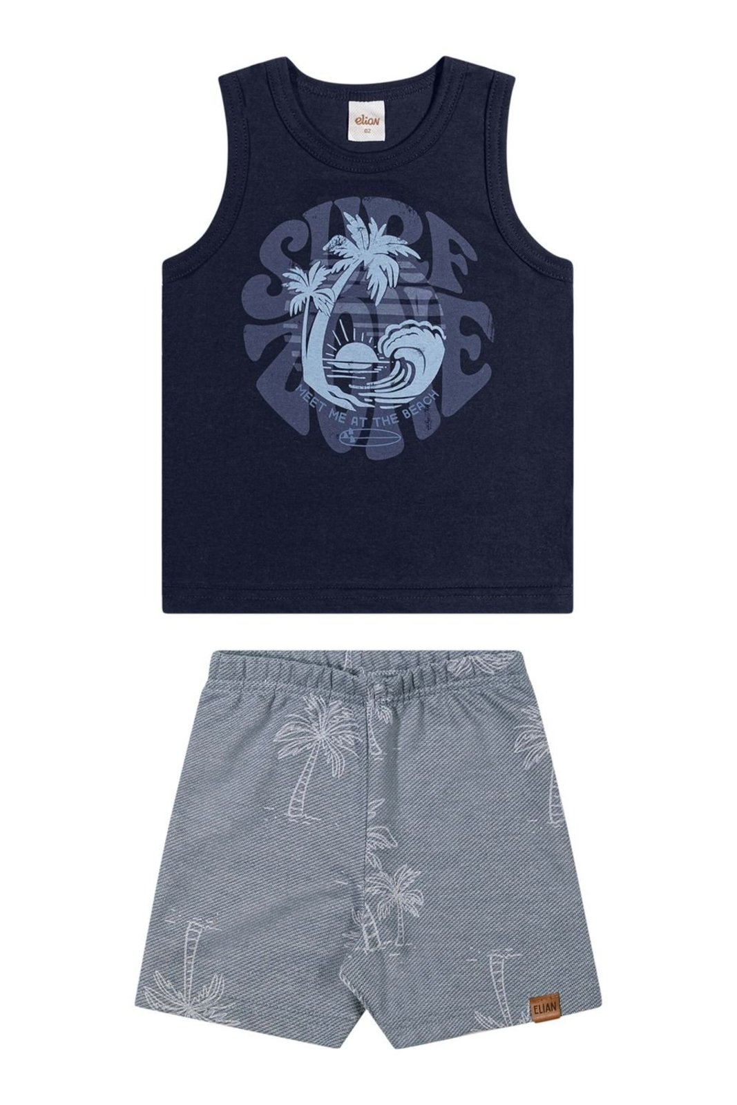 Infantil - Conjunto Menino Surf Zone Elian Azul