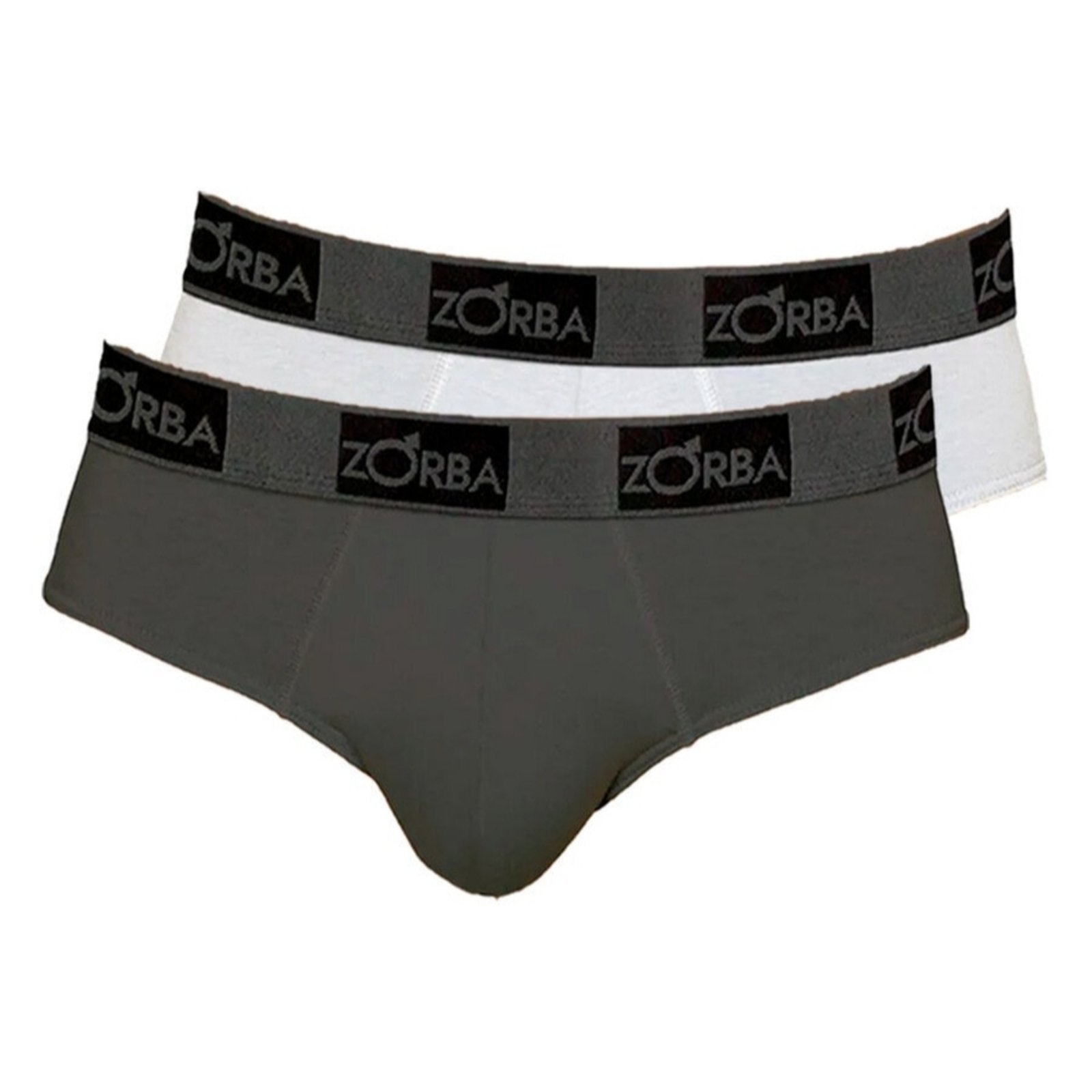 Kit com 2 Cuecas Slip Zorba 716 Cinza