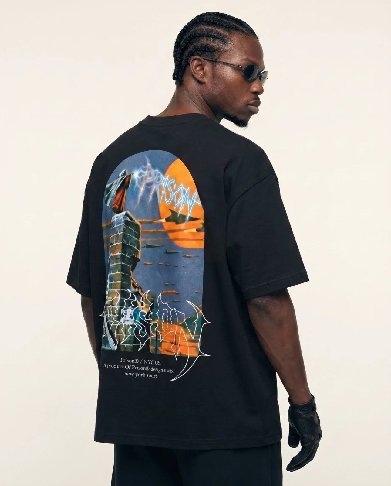 Camiseta Oversized Dark Prophecy Preta Preto