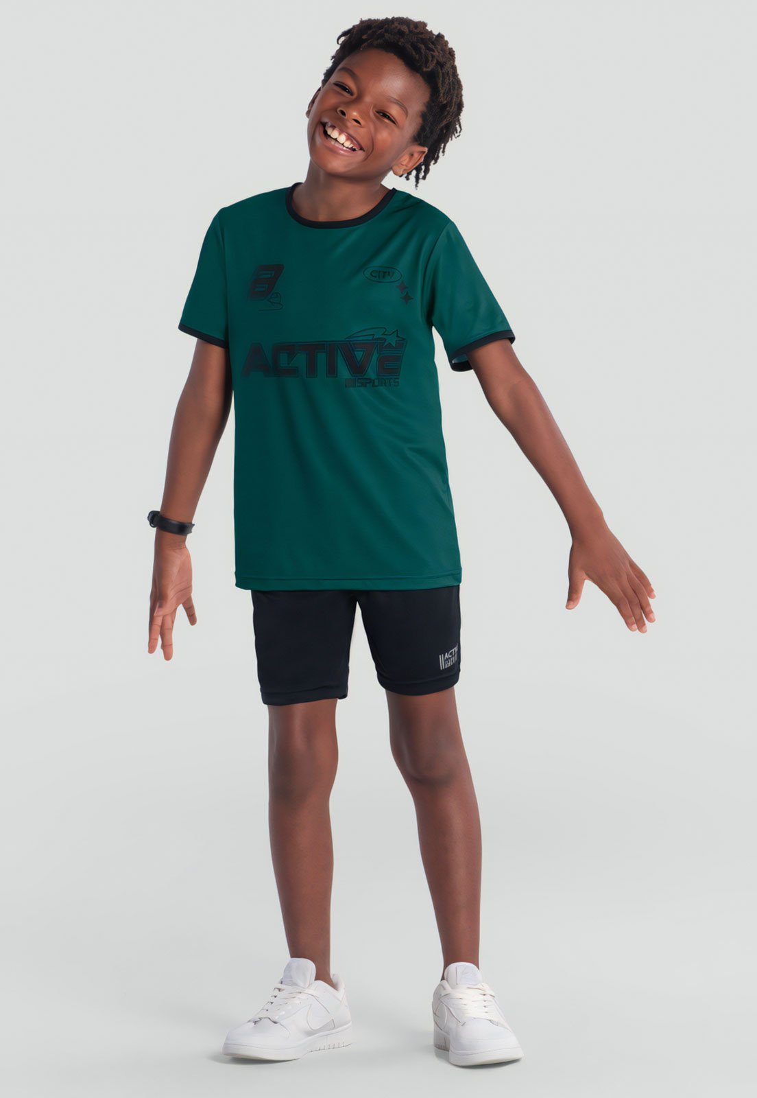 Infantil – Bermuda Brandili Full Print Preta