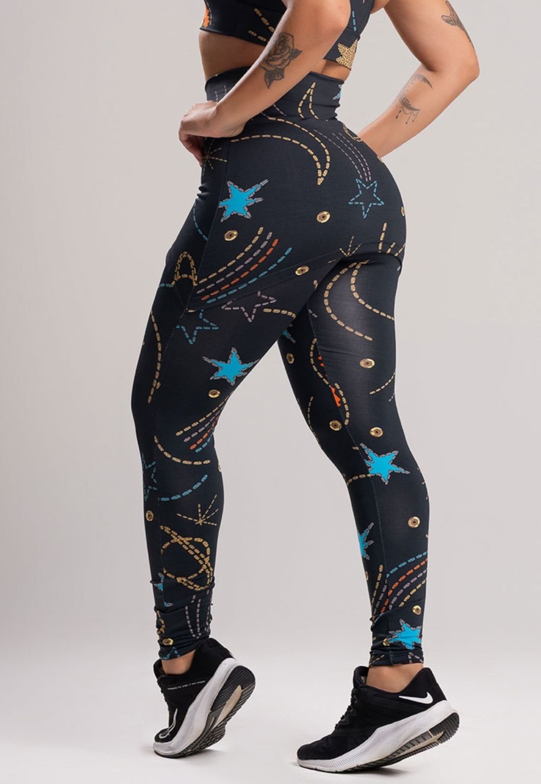 Calça Legging MVB Modas Saia Tapa Bumbum Suplex Lisa Cosmic