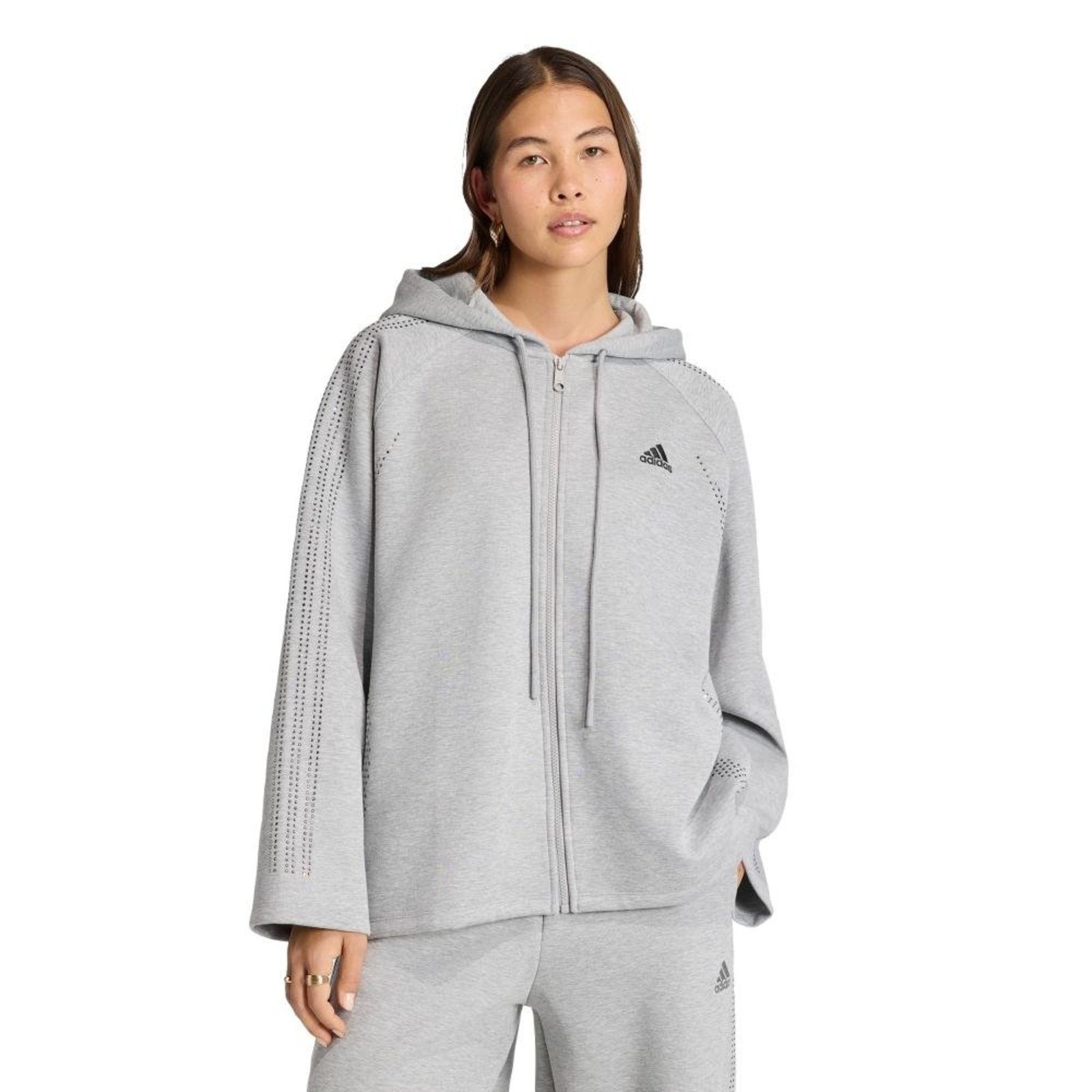 JAQUETA TEAMGEIST STRASS adidas Originals Cinza