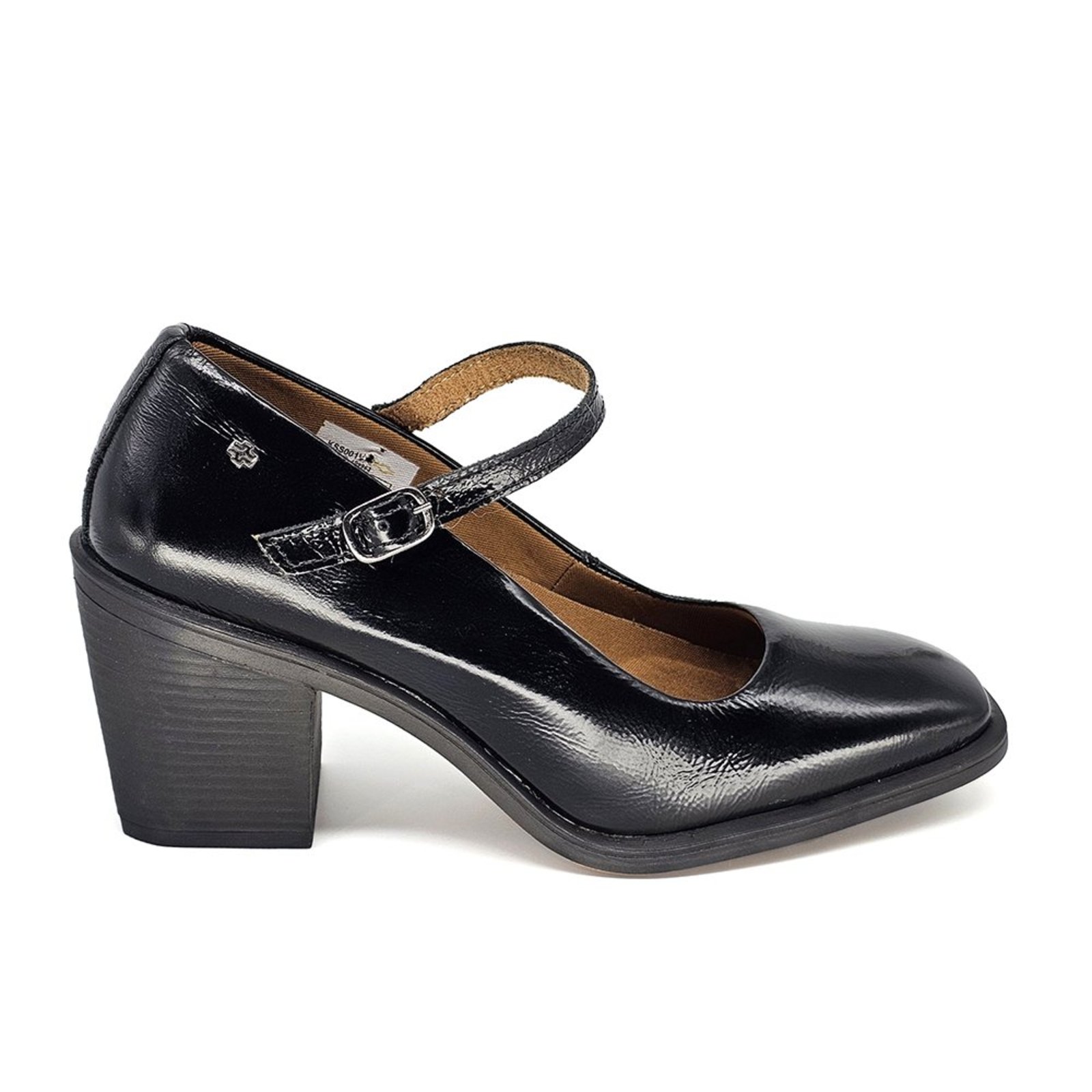 KSS001V SAPATO TIRA KAREN ESSENCE - COURO VNZ PRETO