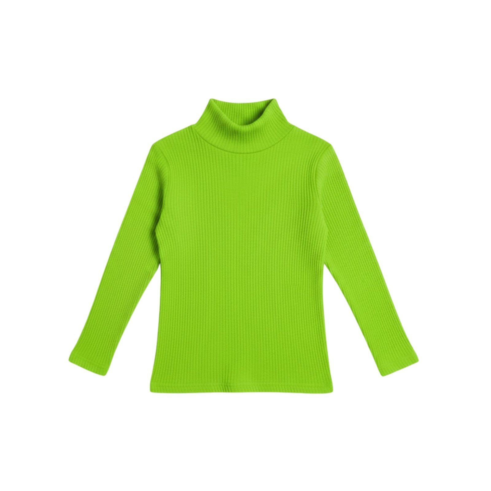Infantil - Blusa Manga Longa Gola Alta em Ribana