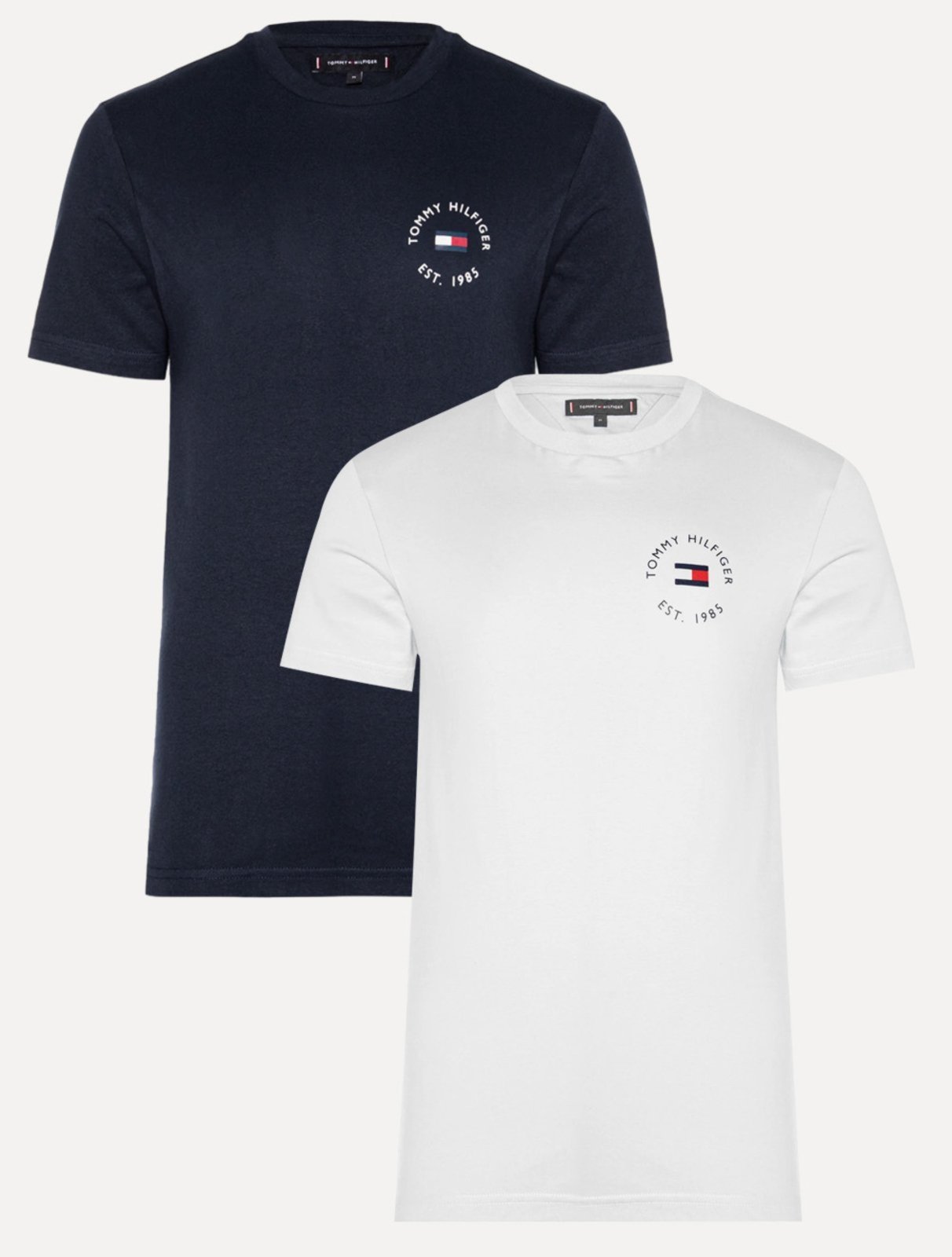 Vista 2 Kit Tommy Hilfiger Camiseta Masculina Roundle Logo Chest Azul Marinh/Branco azul marinho Tommy Hilfiger azul marinho