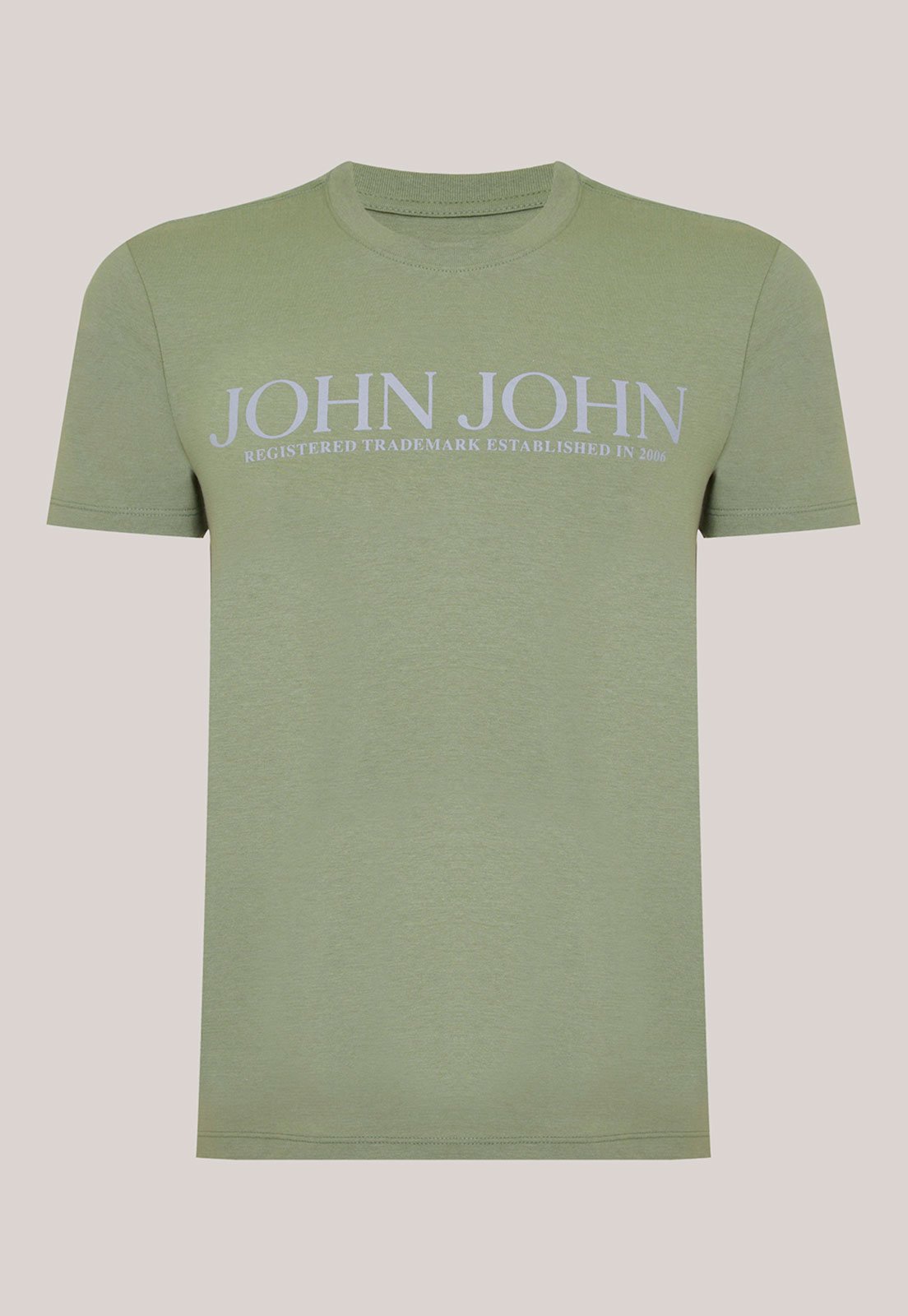 Camiseta Masculina John John Estampa Frontal Verde