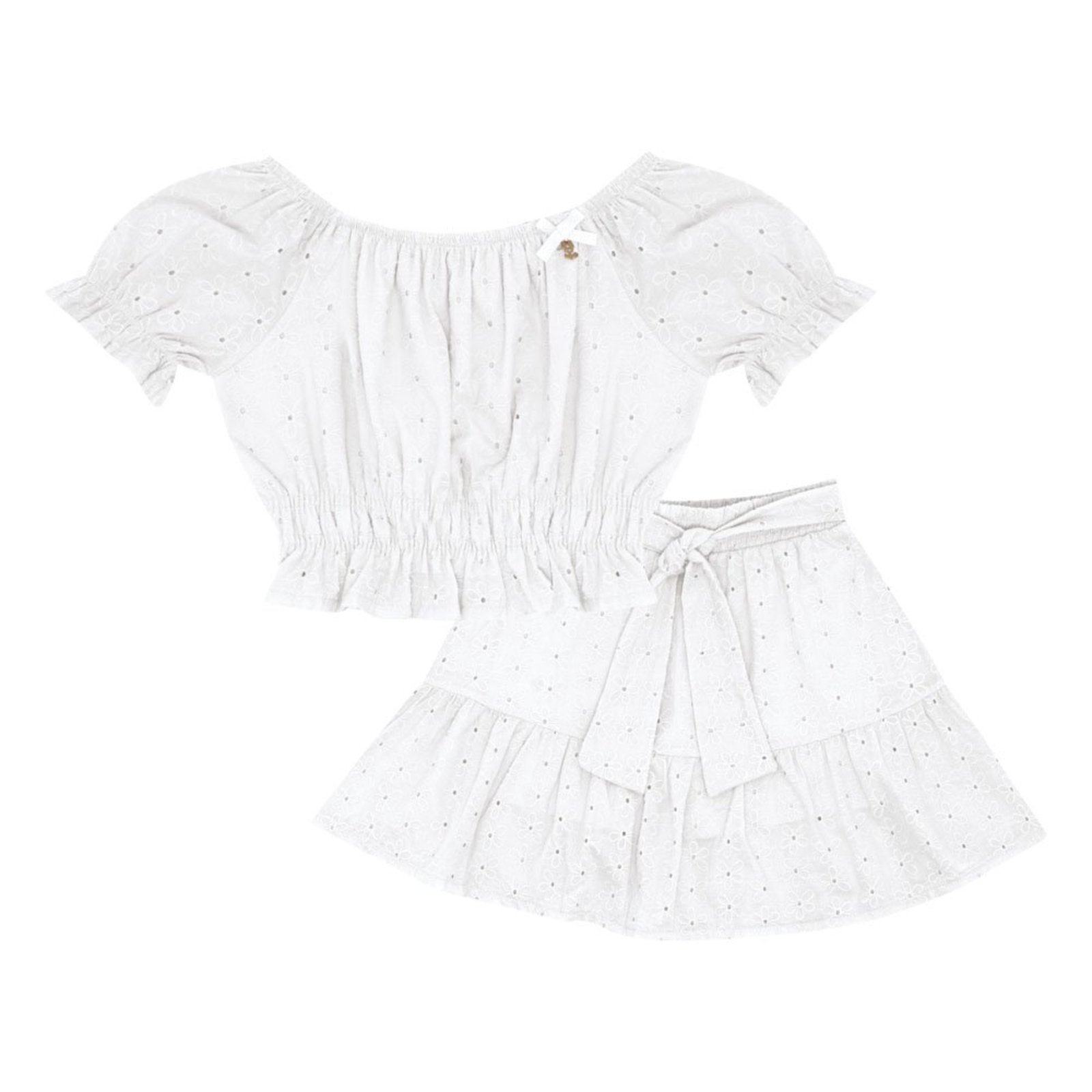 Infantil - Conjunto Menina - Branco - 52328-3
