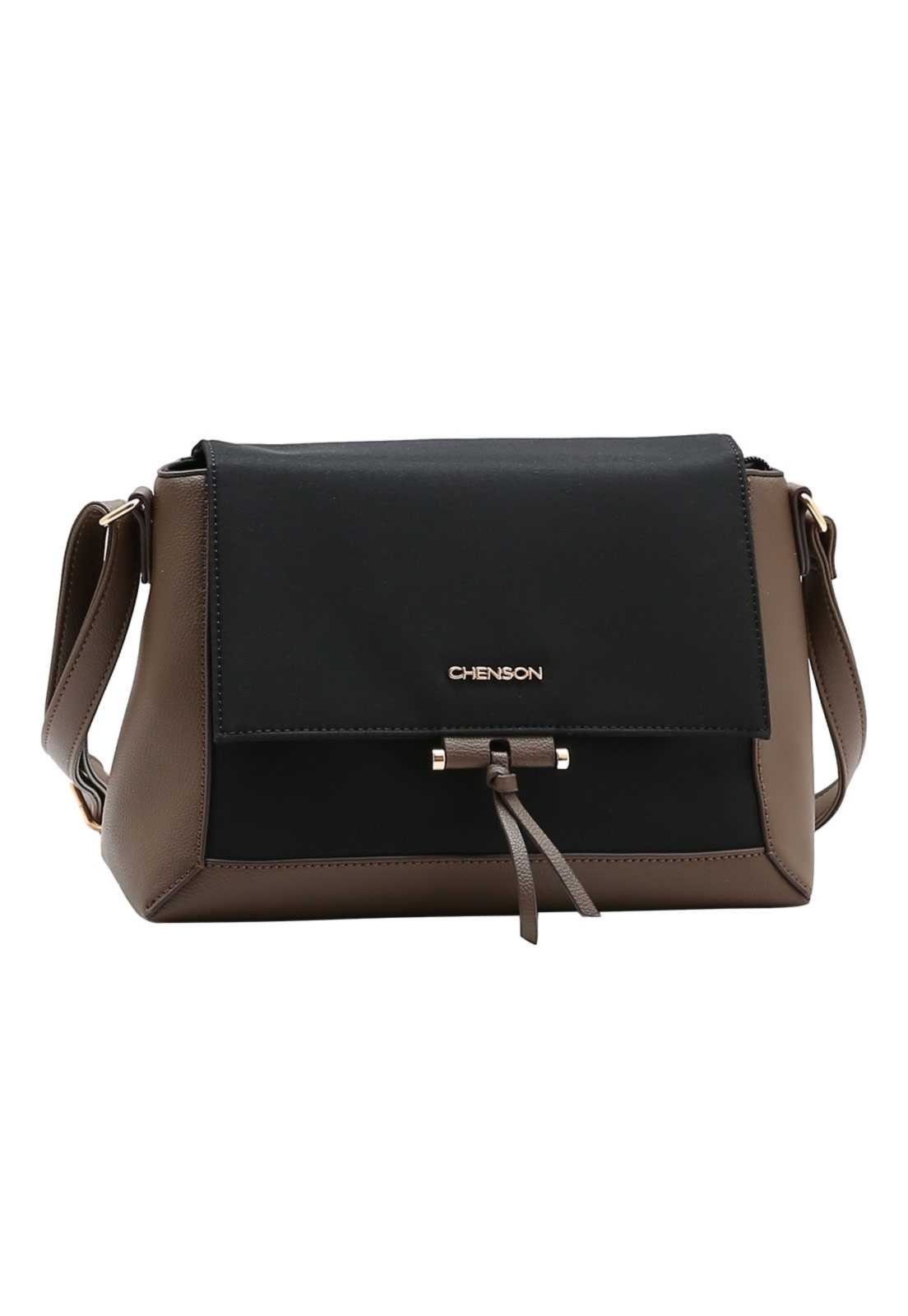 Bolsa Feminina Chenson Transversal Microfiber 3185455 Preto