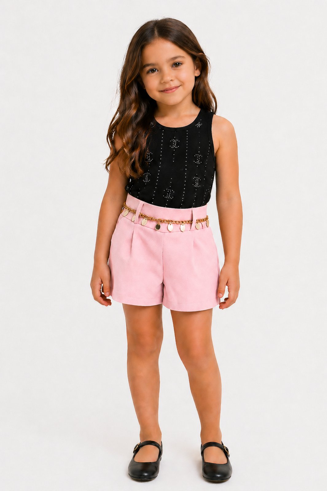 Infantil - Short D Bell Outlet Fashion Alfaiataria Rosa