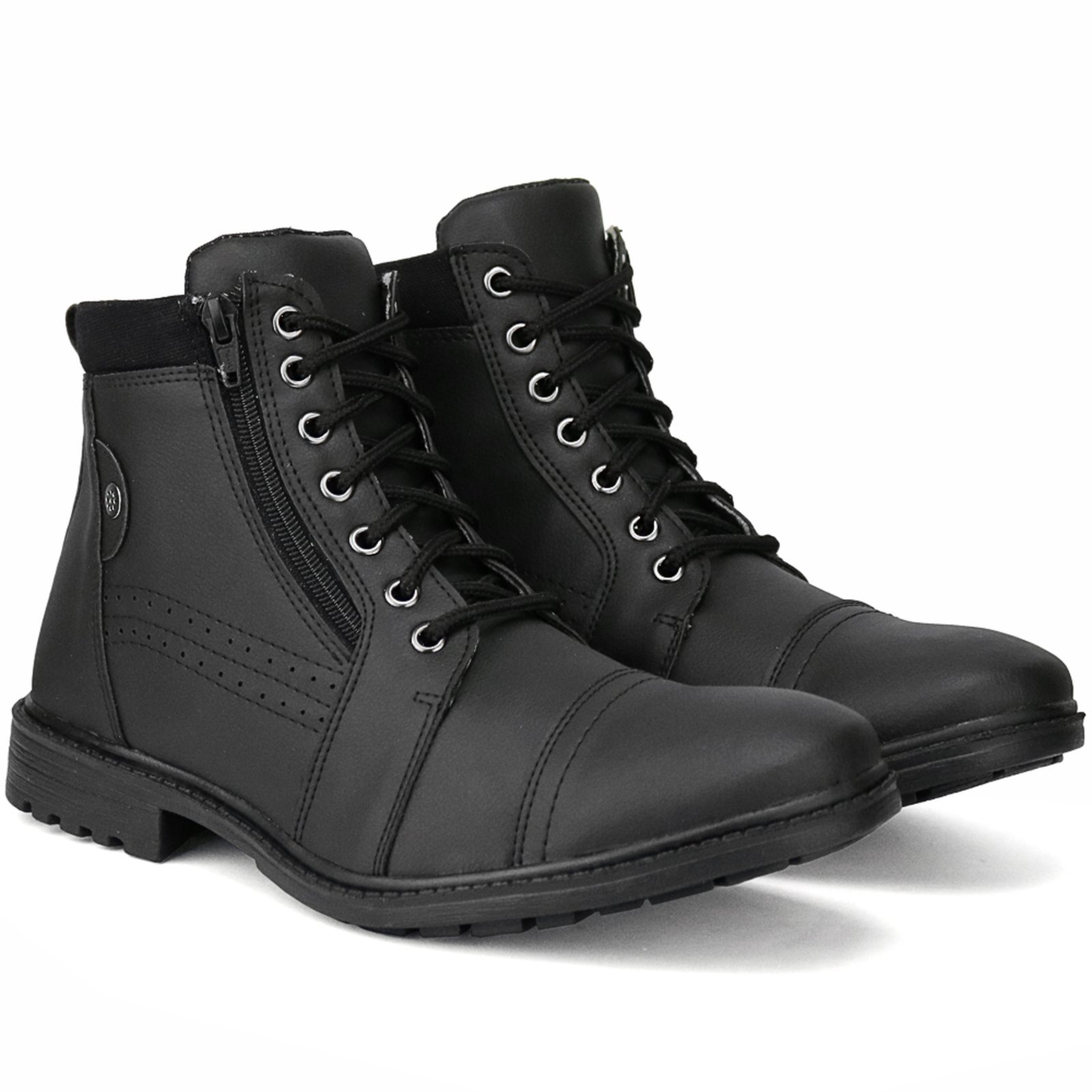 Bota Masculina Ferrareto Cano Médio Coturno Casual Preto