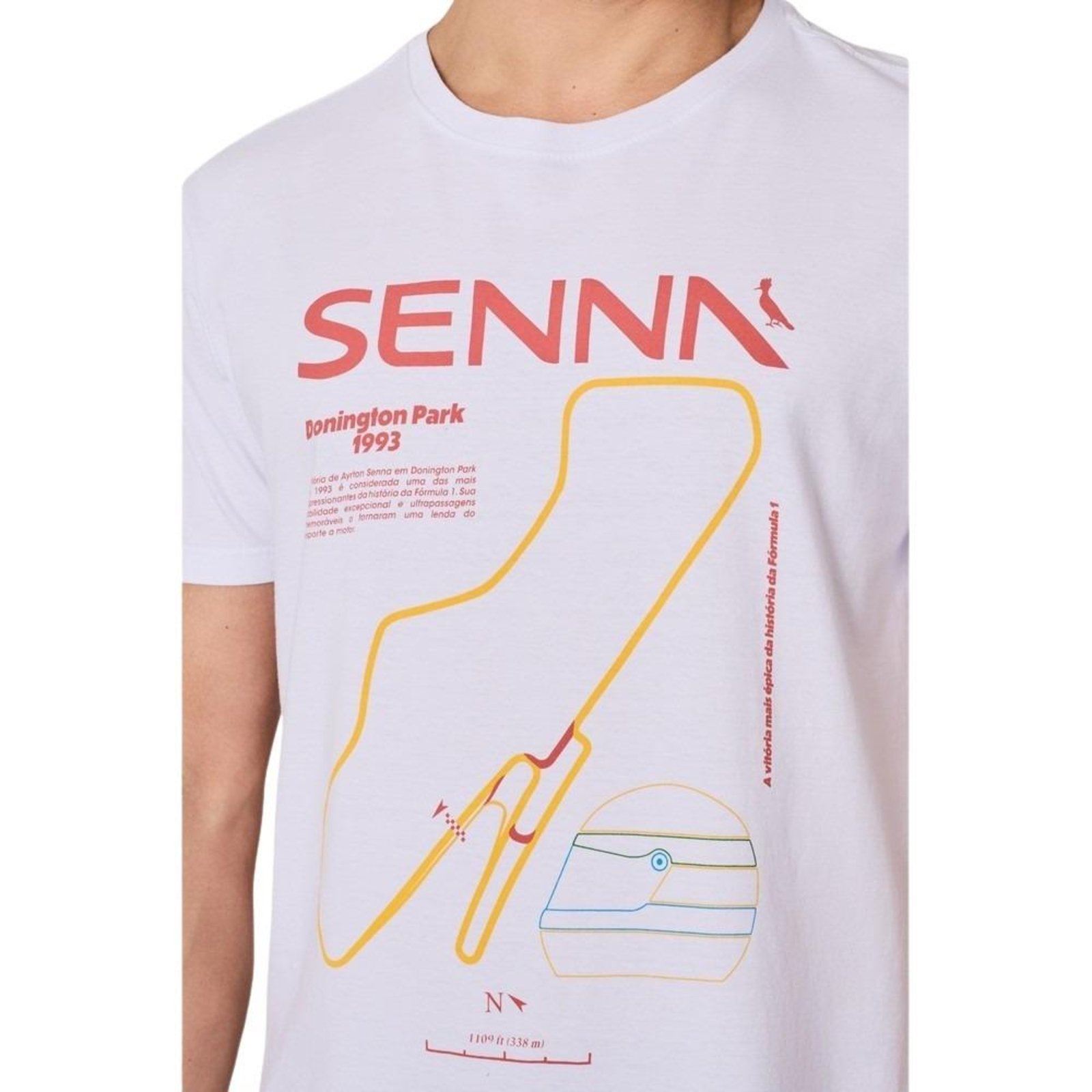 Camiseta Estampada Donington Park Senna Reserva Branco