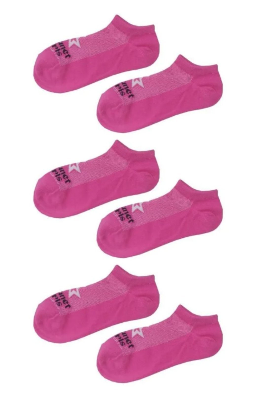 Kit 3 Meias Femininas Invisíveis Planet Girls Rosa Escuro