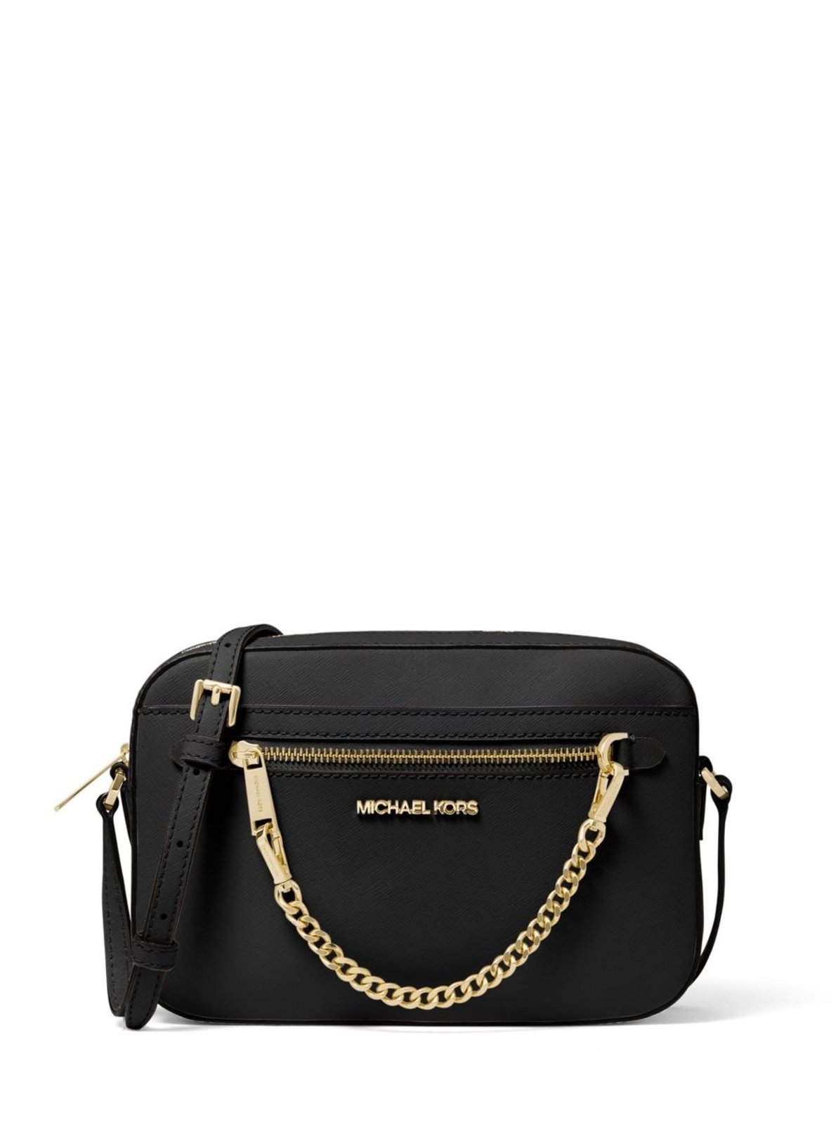 Vista 2 Bolsa Transversal Jet Set Grande De Couro 35S1GTTC7L001 preto preto